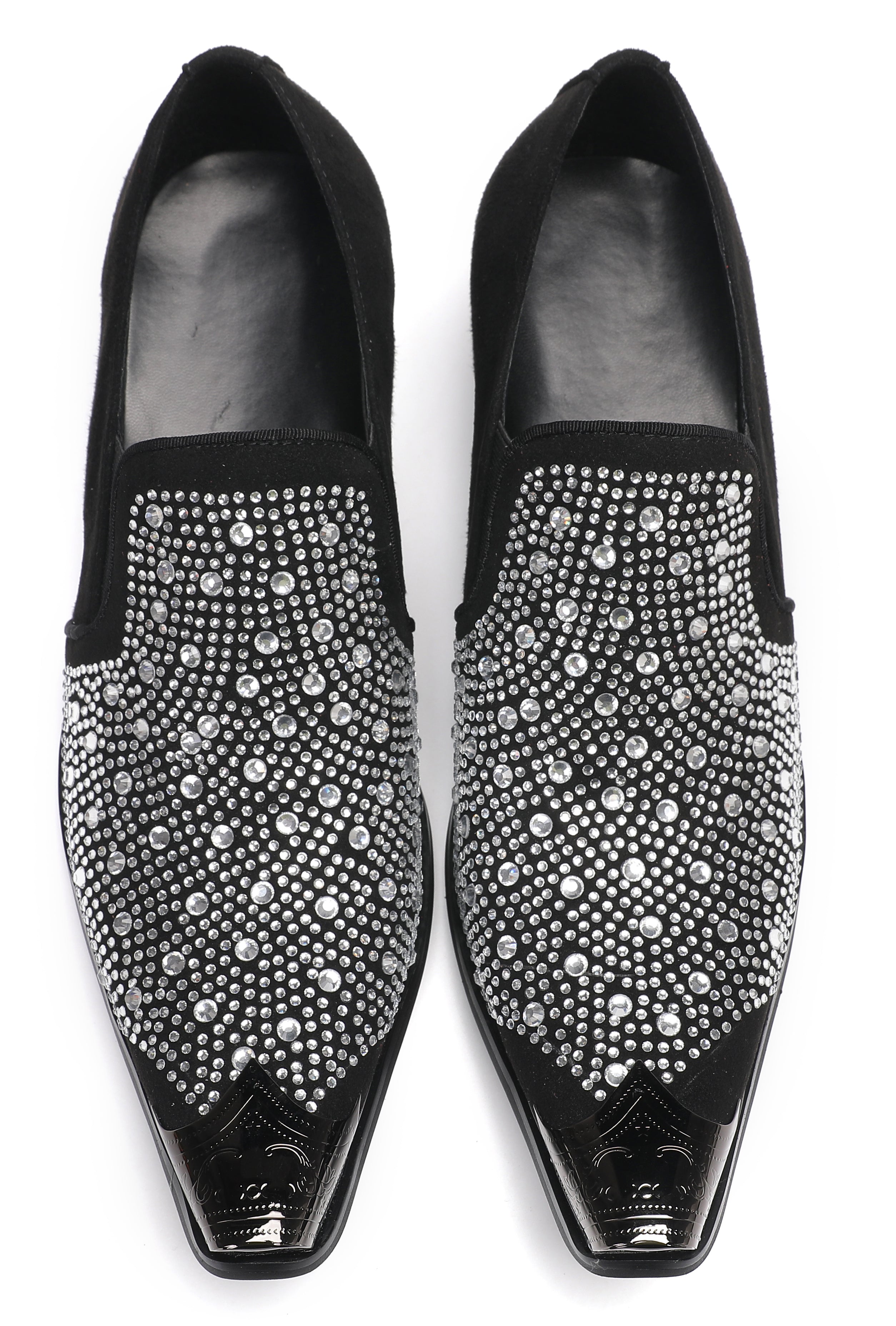 Men's Metal-Tip Toe Beaded Penny Loafers