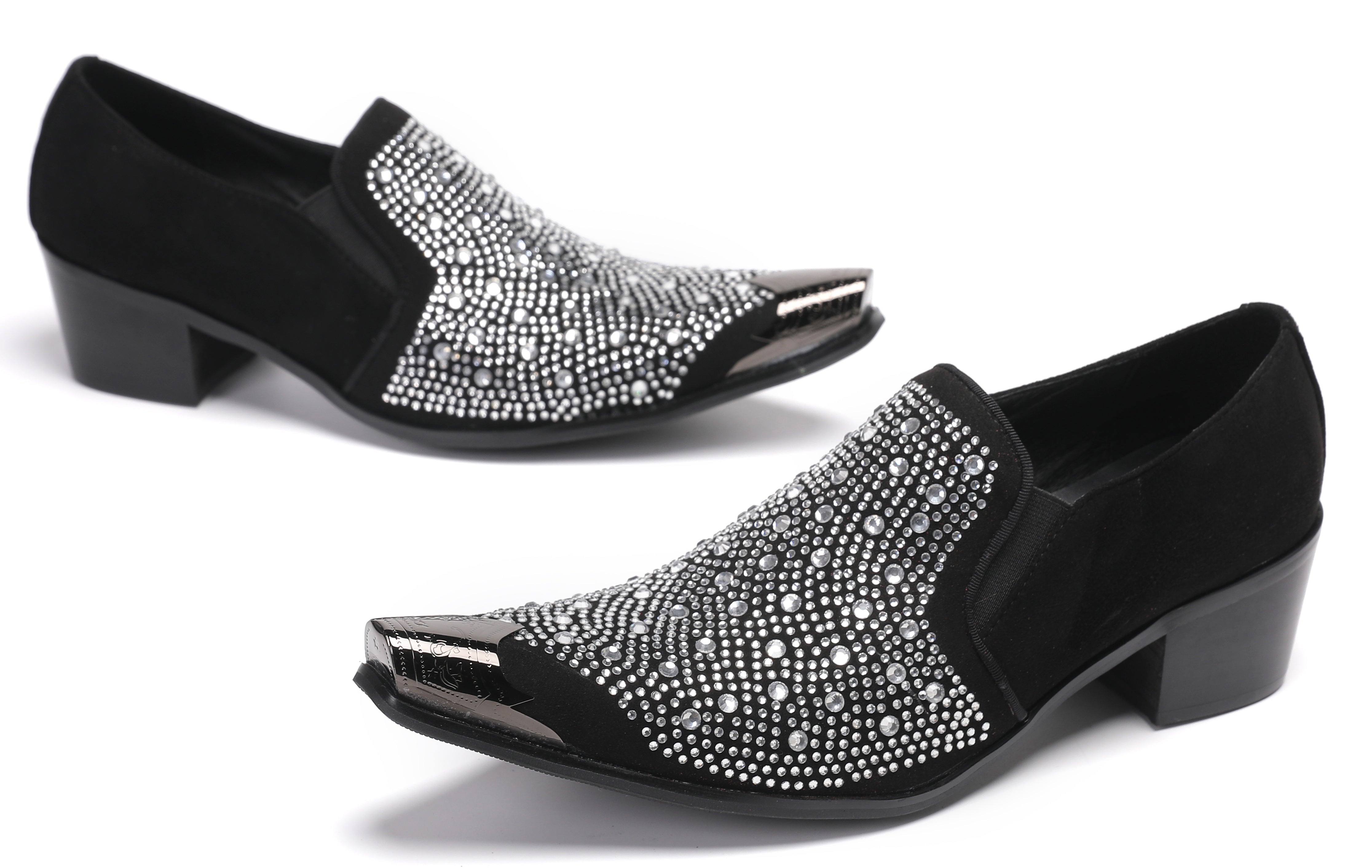 Men's Metal-Tip Toe Beaded Penny Loafers