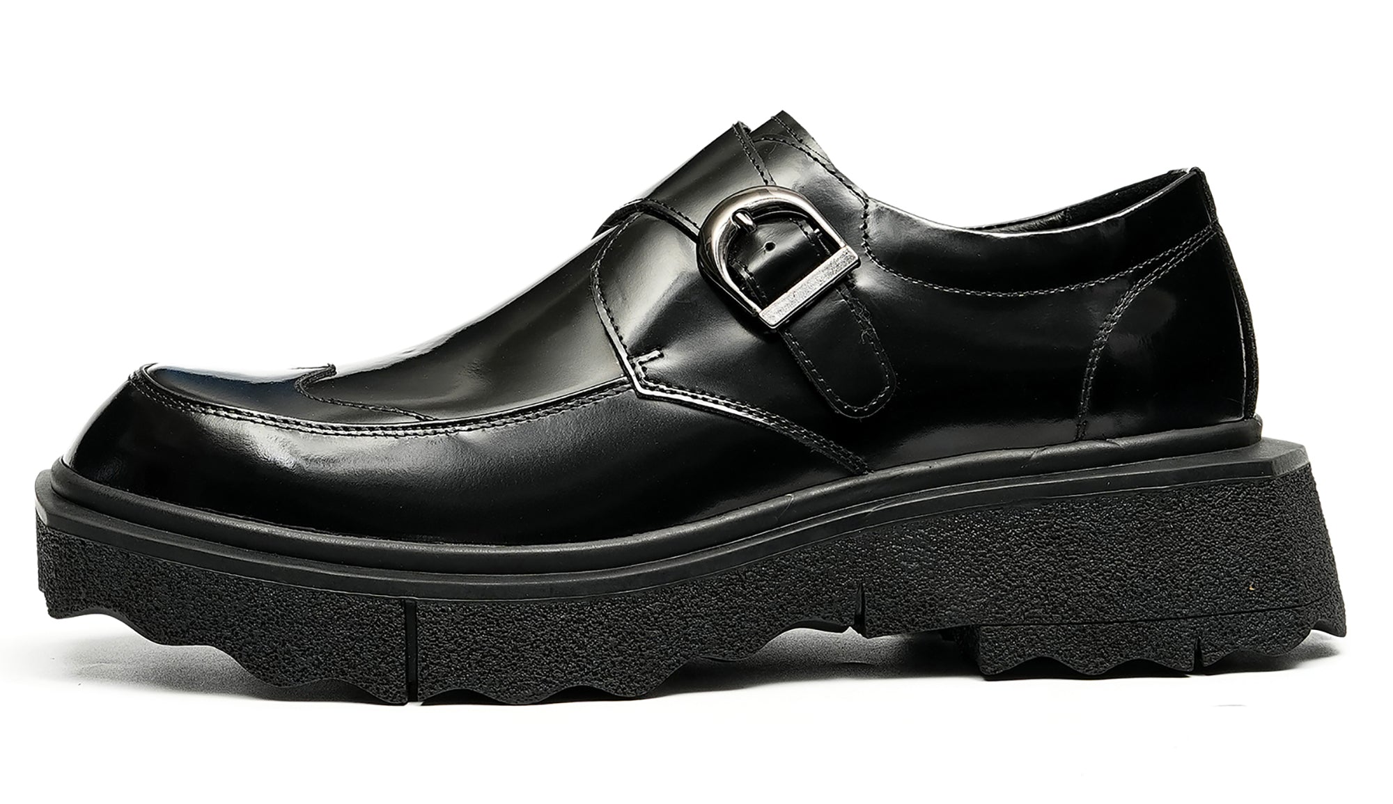 Men's Thick Sole Monk-Strap Loafers