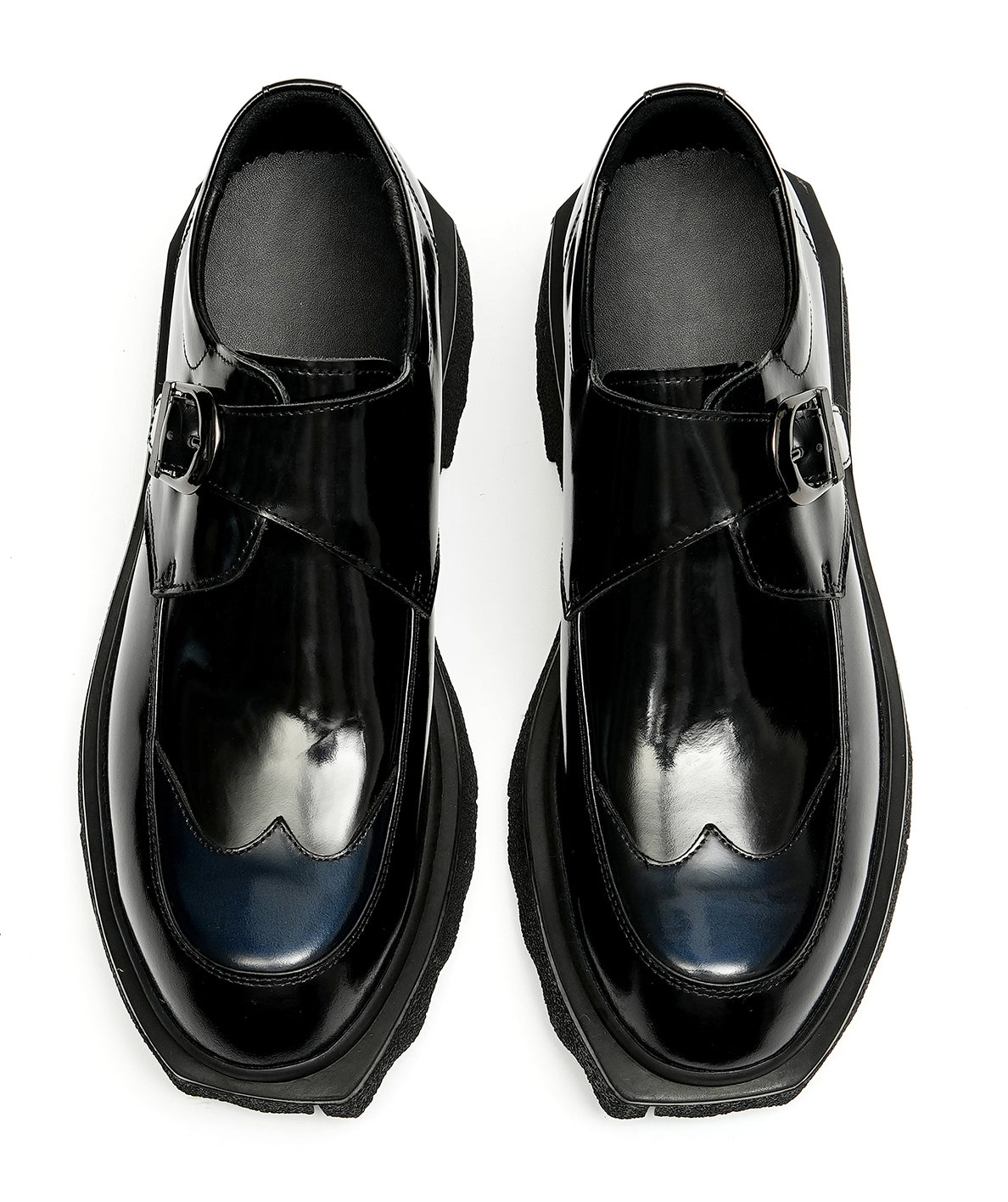 Men's Thick Sole Monk-Strap Loafers