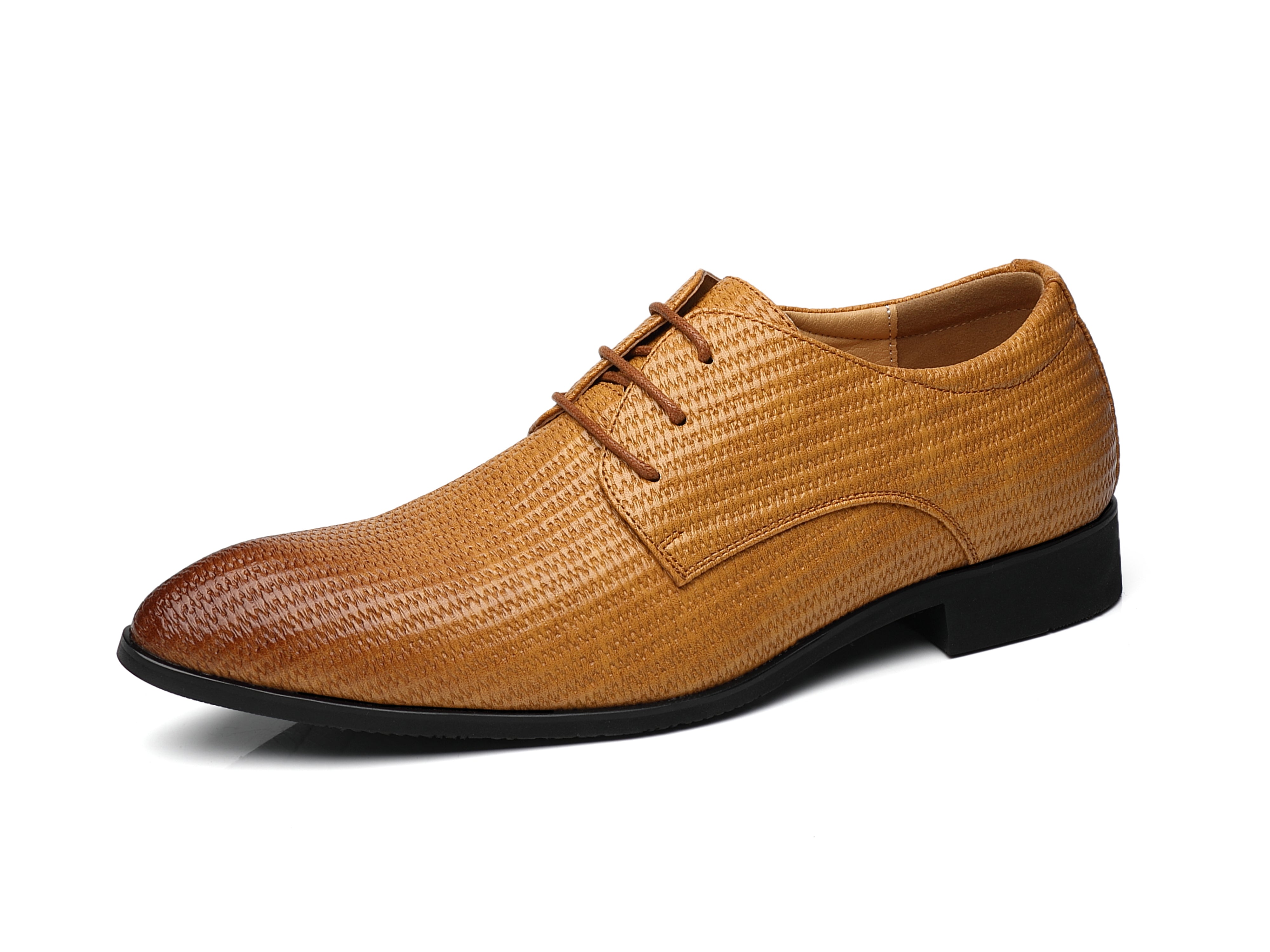 Zapatos Derby tejidos en relieve para hombre