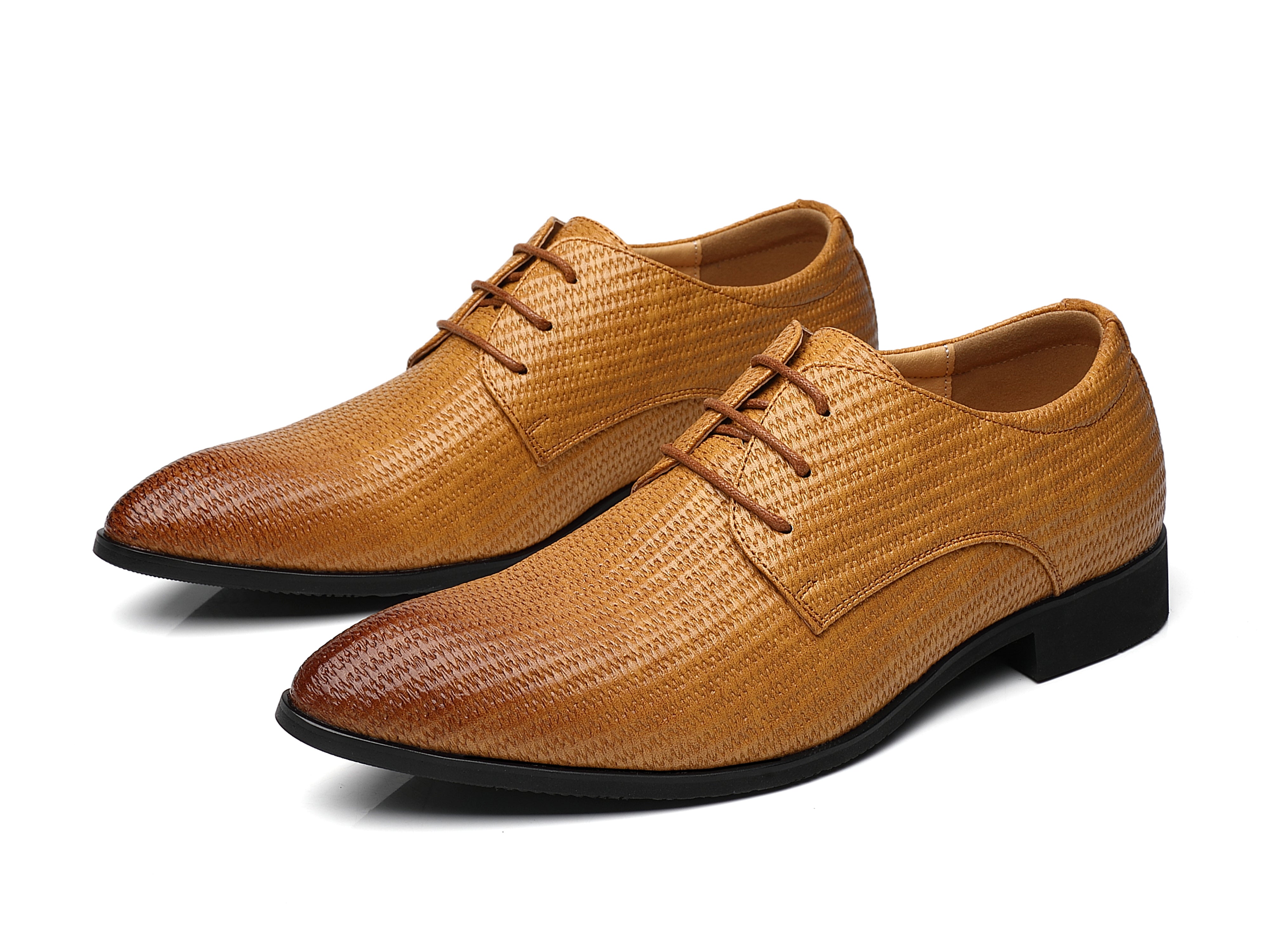 Zapatos Derby tejidos en relieve para hombre