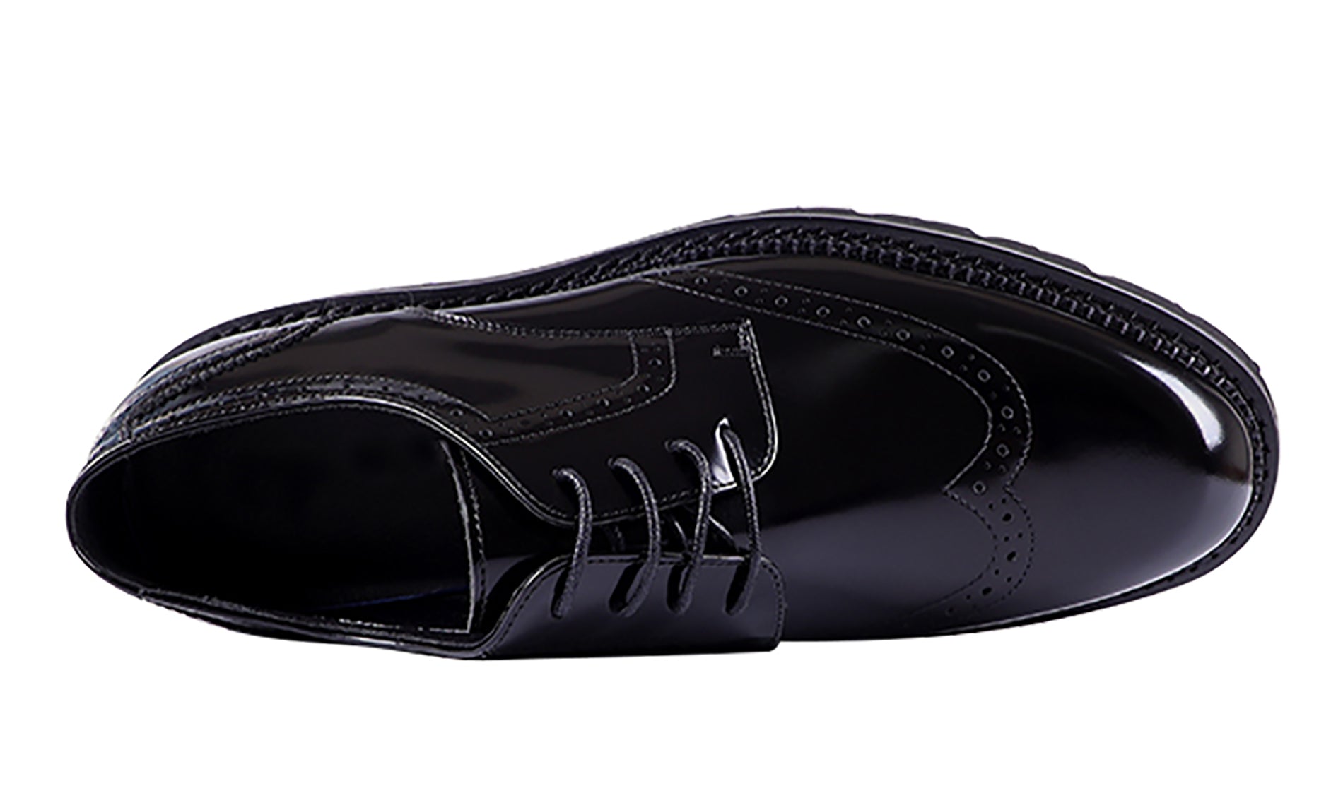 Zapatos brogue formales hechos a mano con punta de ala para hombre
