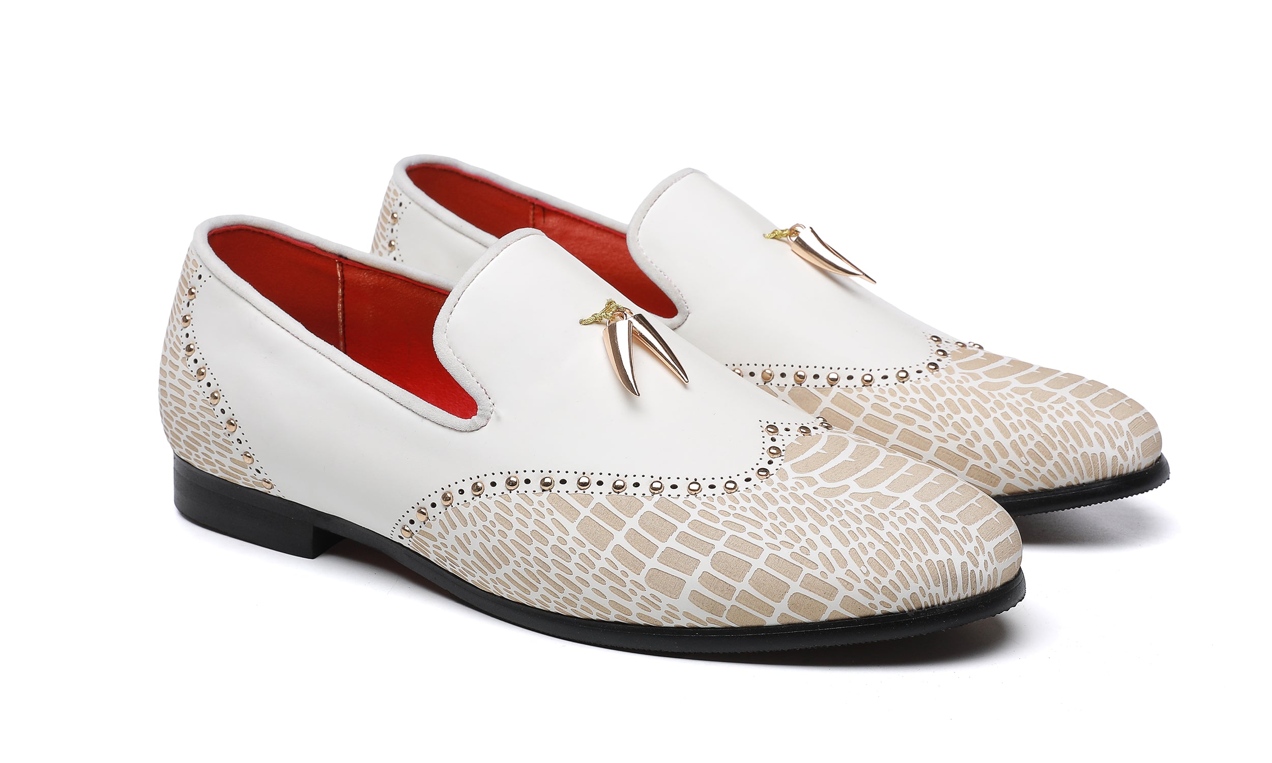 Mocasines Brogues con tachuelas para hombre