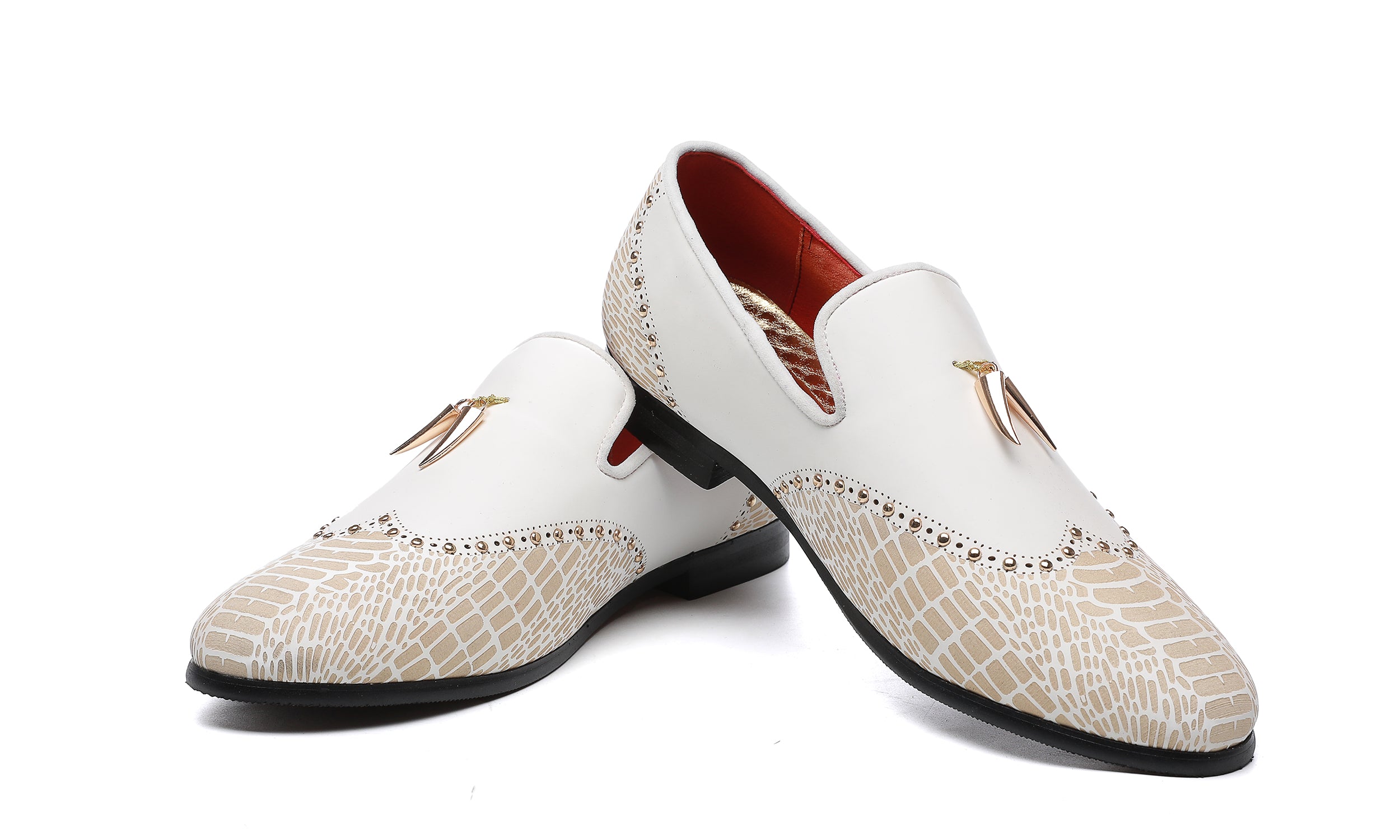 Mocasines Brogues con tachuelas para hombre