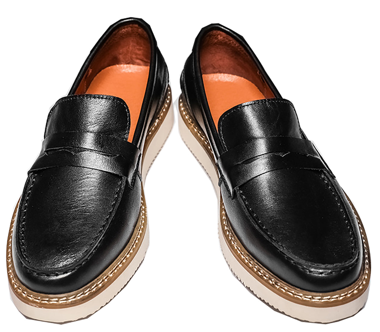 Men's Classic Genuine Leather Tuxedo Penny Loafers