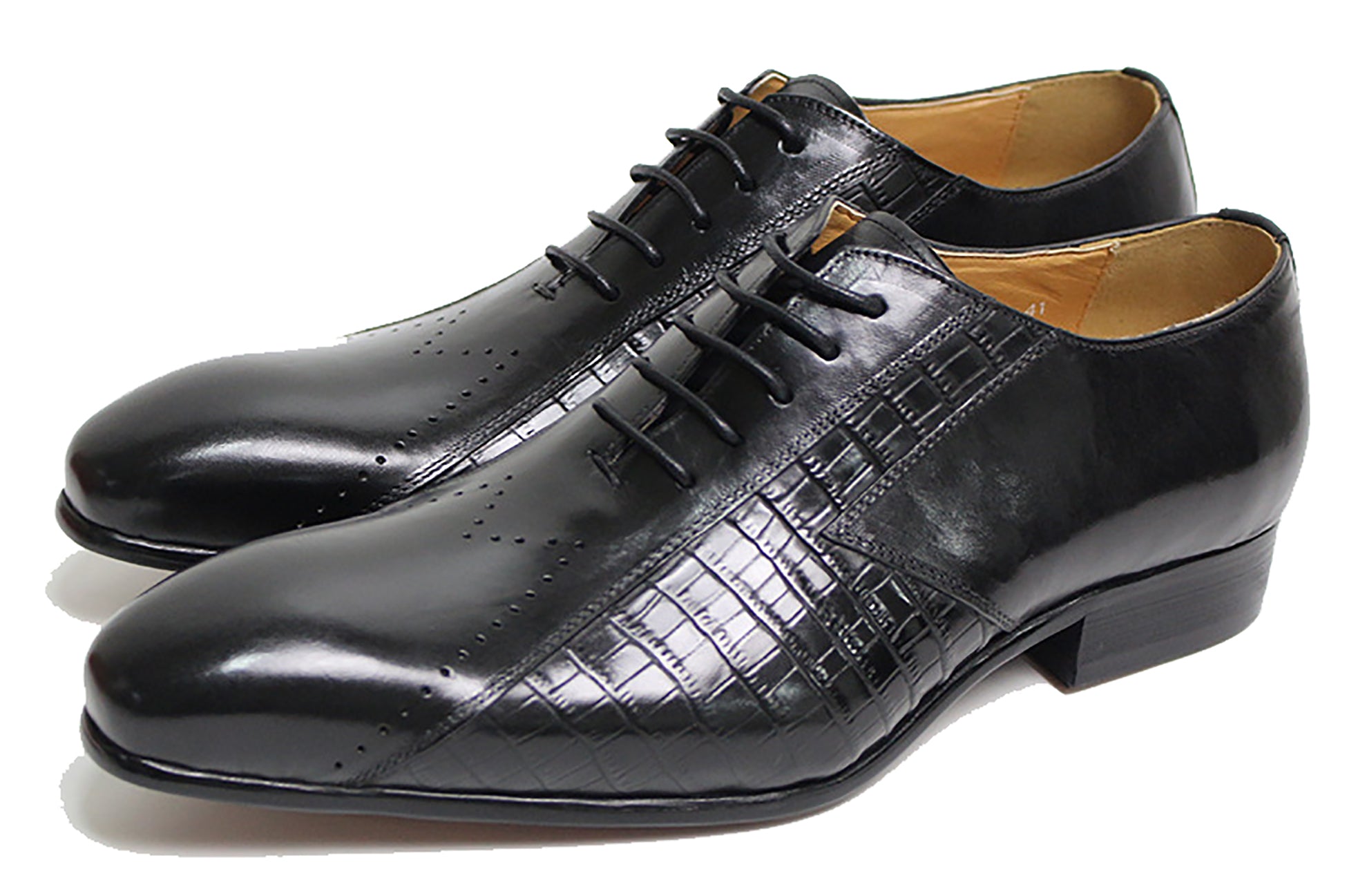 Zapatos Oxford de esmoquin clásicos hechos a mano para hombre