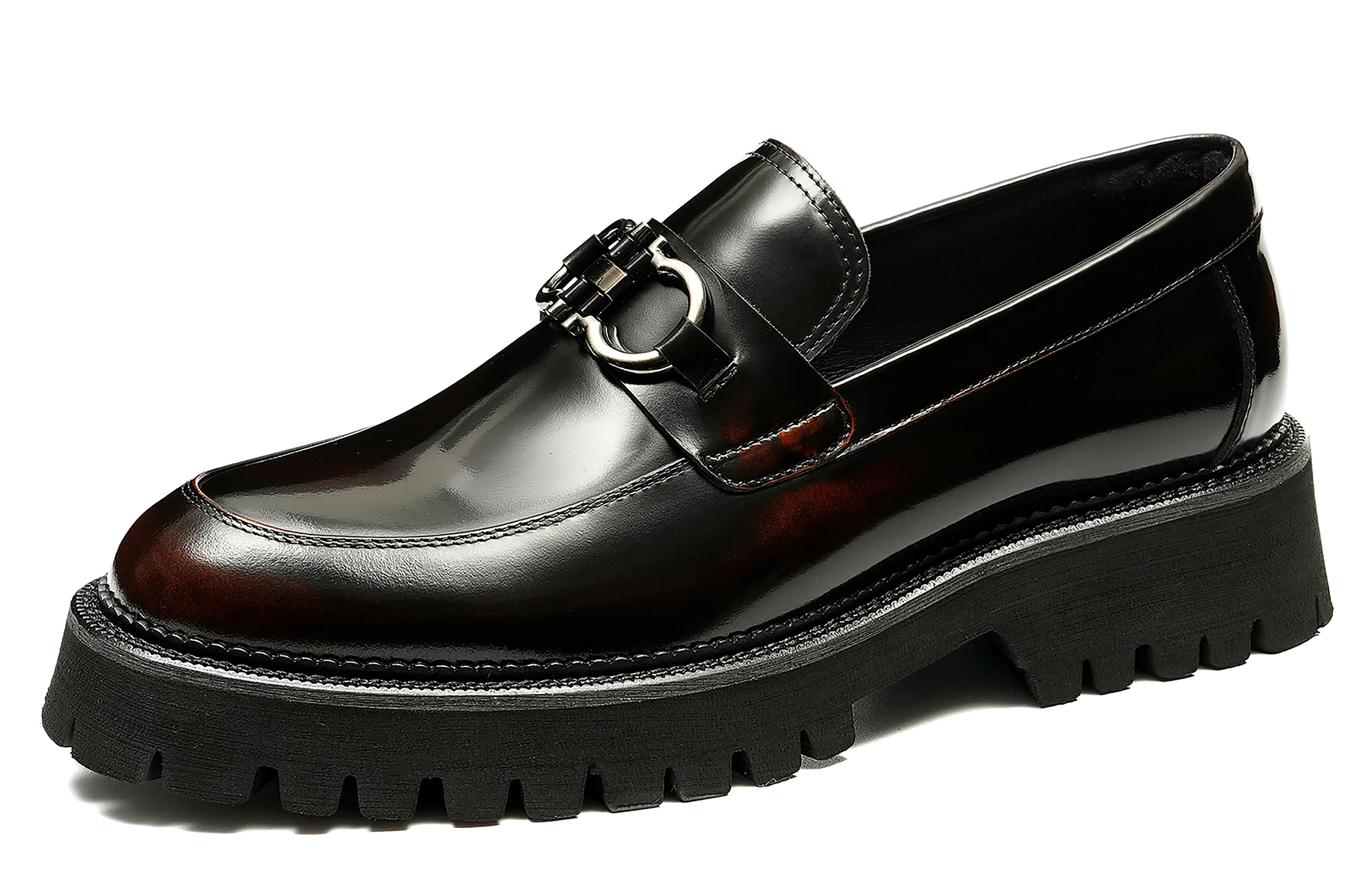 Mocasín con hebilla Horsebit de vestir para hombre