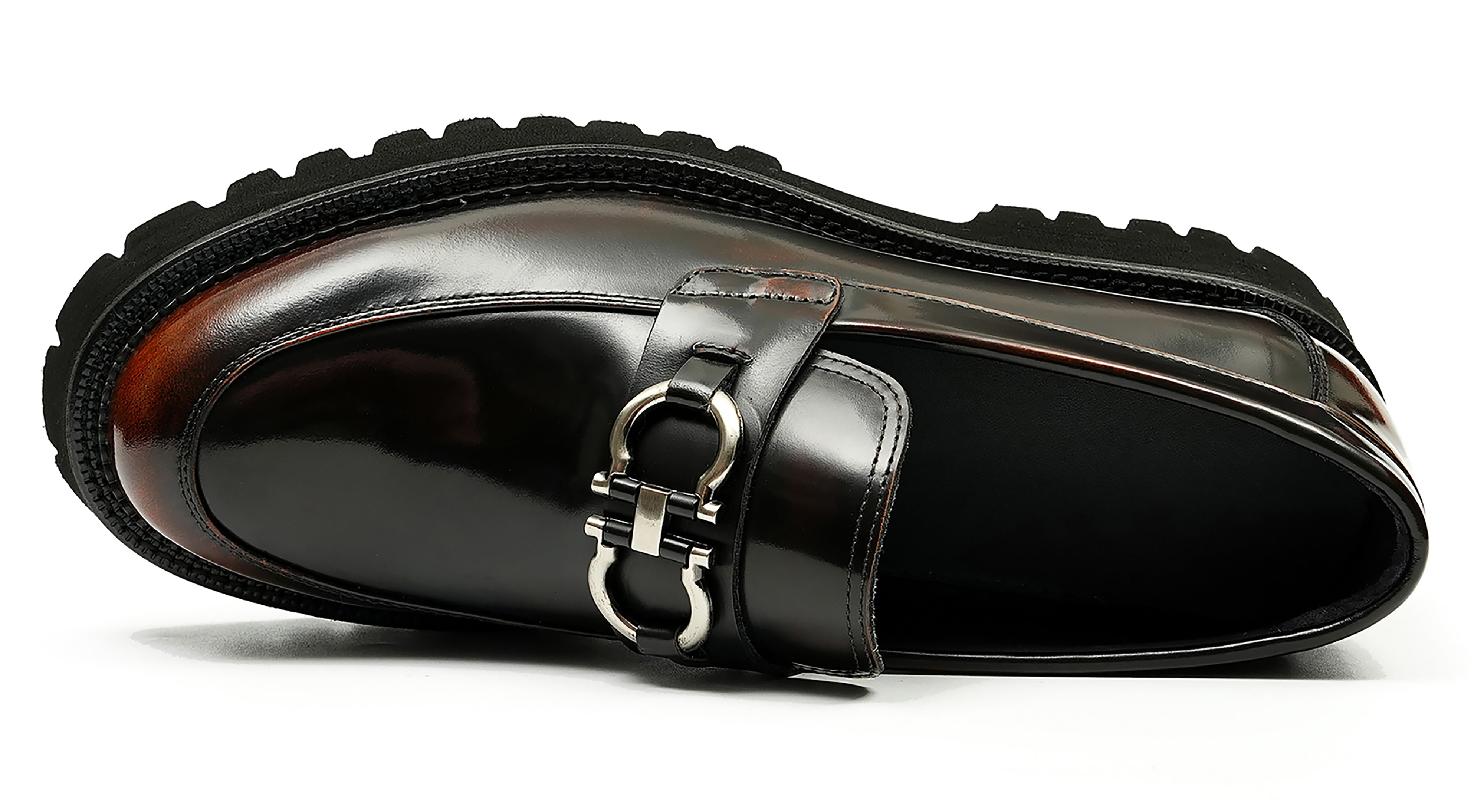 Mocasín con hebilla Horsebit de vestir para hombre