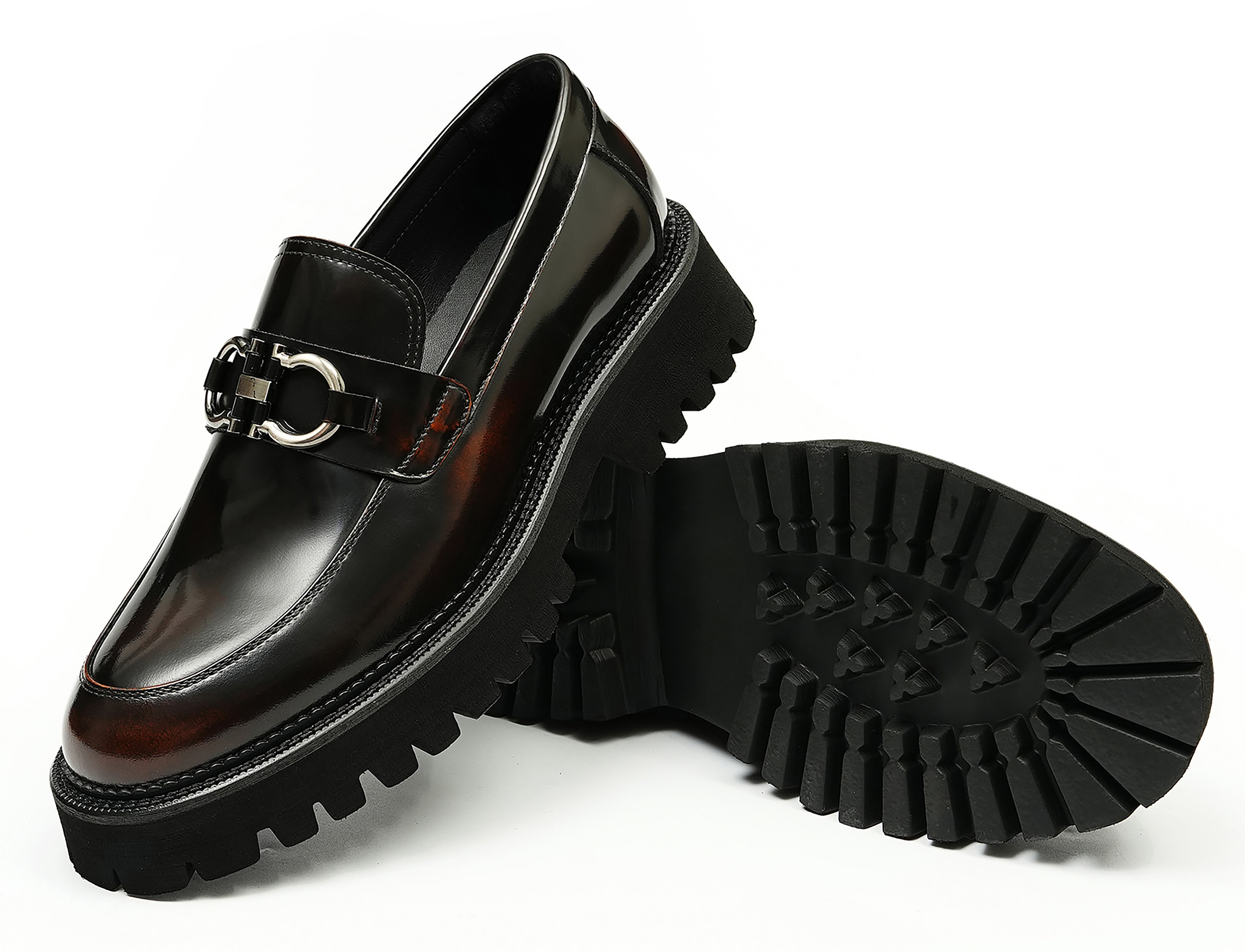 Mocasín con hebilla Horsebit de vestir para hombre