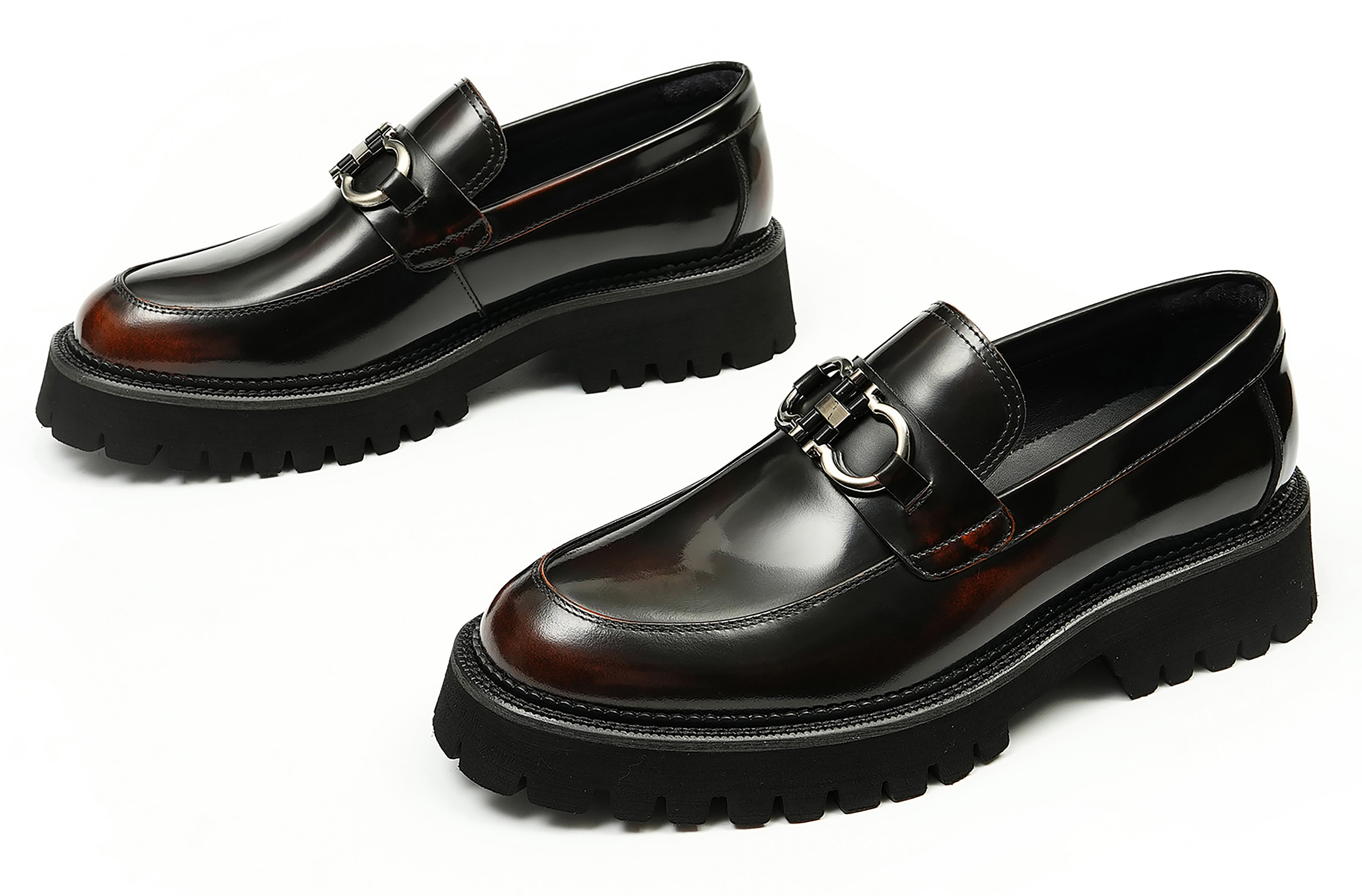 Mocasín con hebilla Horsebit de vestir para hombre