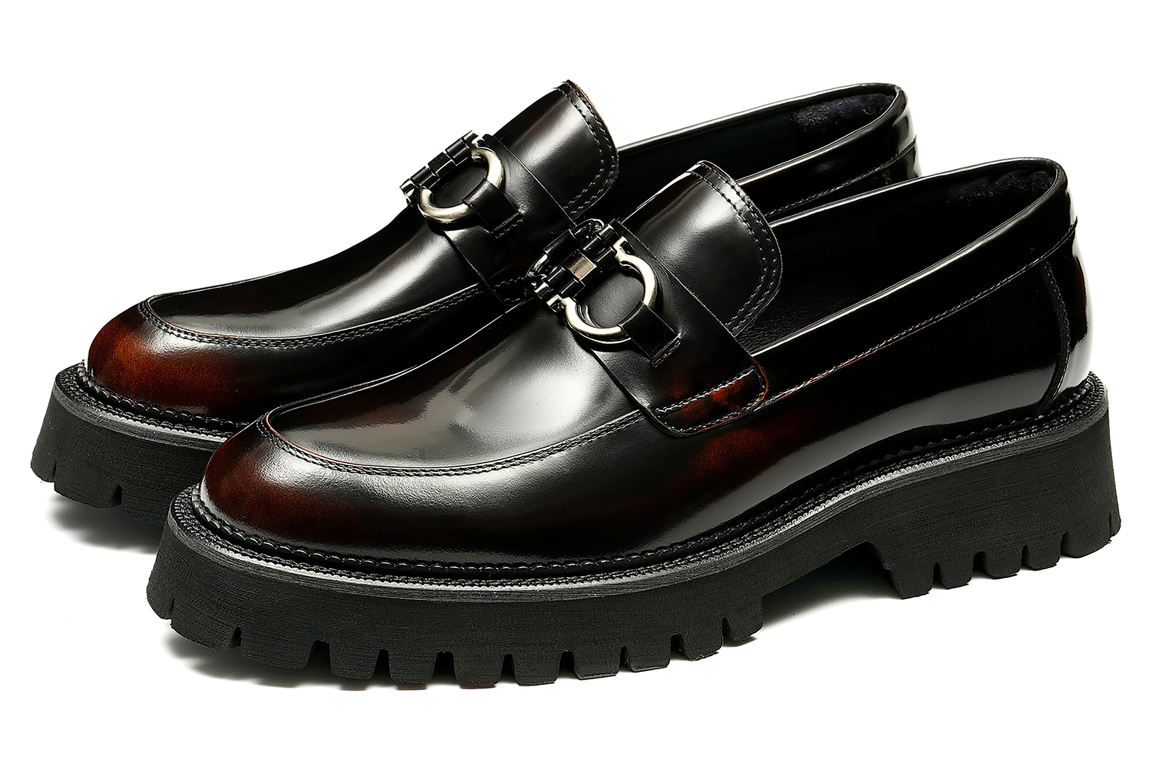 Mocasín con hebilla Horsebit de vestir para hombre