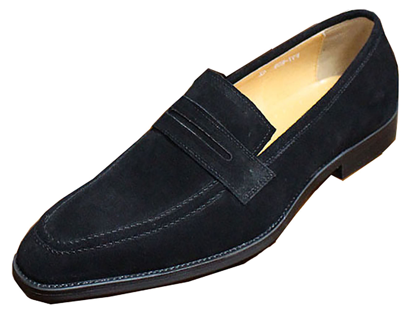 Men's Handmade Suede Silp On Penny Loafers