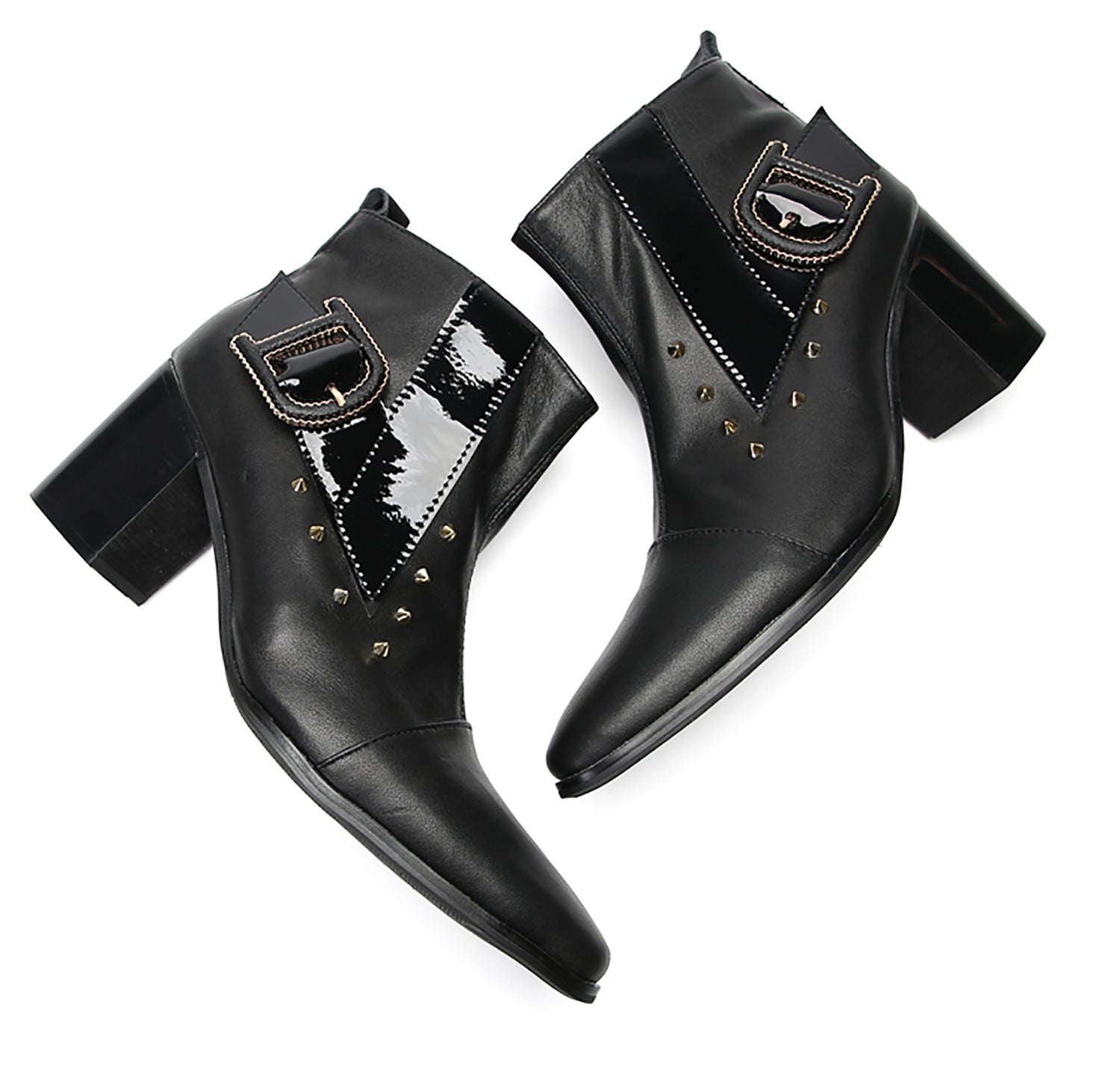 Men's Fashion D-Buckle Western Boots