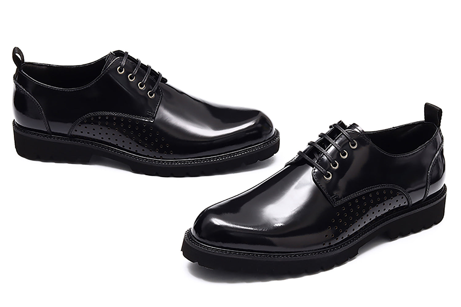 Men's Plain Toe Brogues Dress Formal Derby