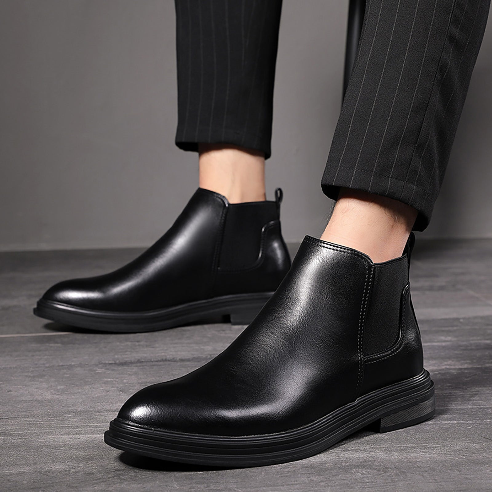 Men's Solid Casual Chelsea Boots