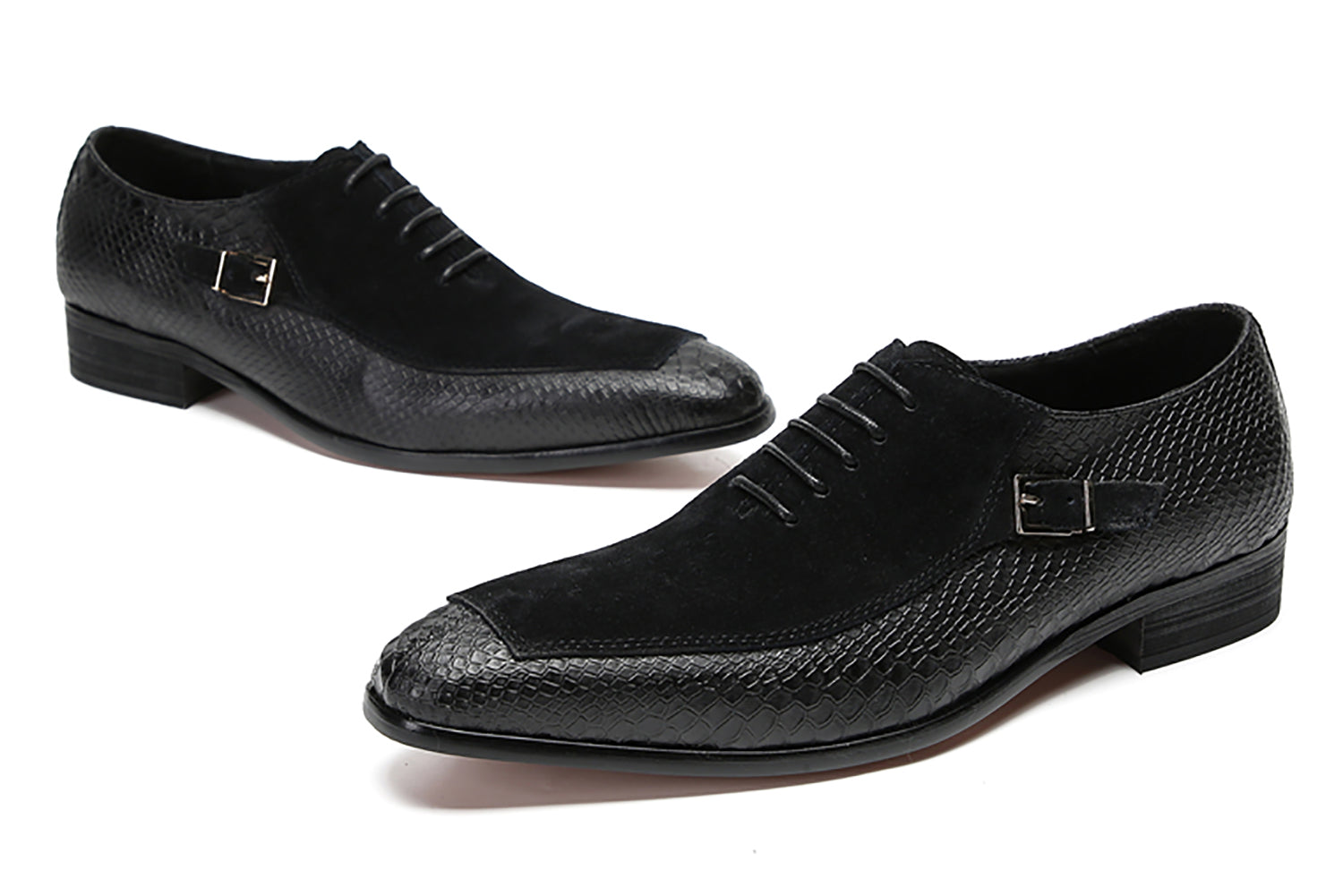 Men's Crocodile Texture Formal Oxfords