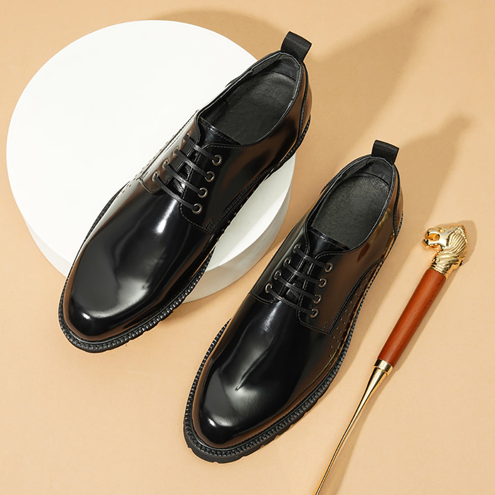 Men's Plain Toe Brogues Dress Formal Derby