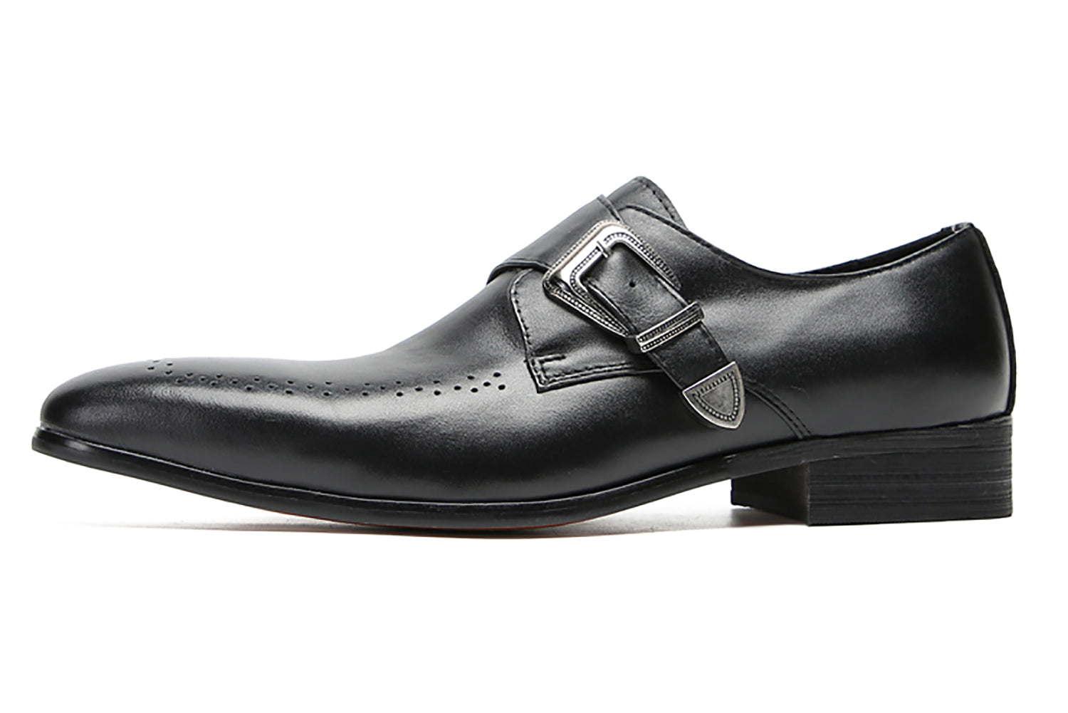 Men's Single Buckle Monk Strap Loafers