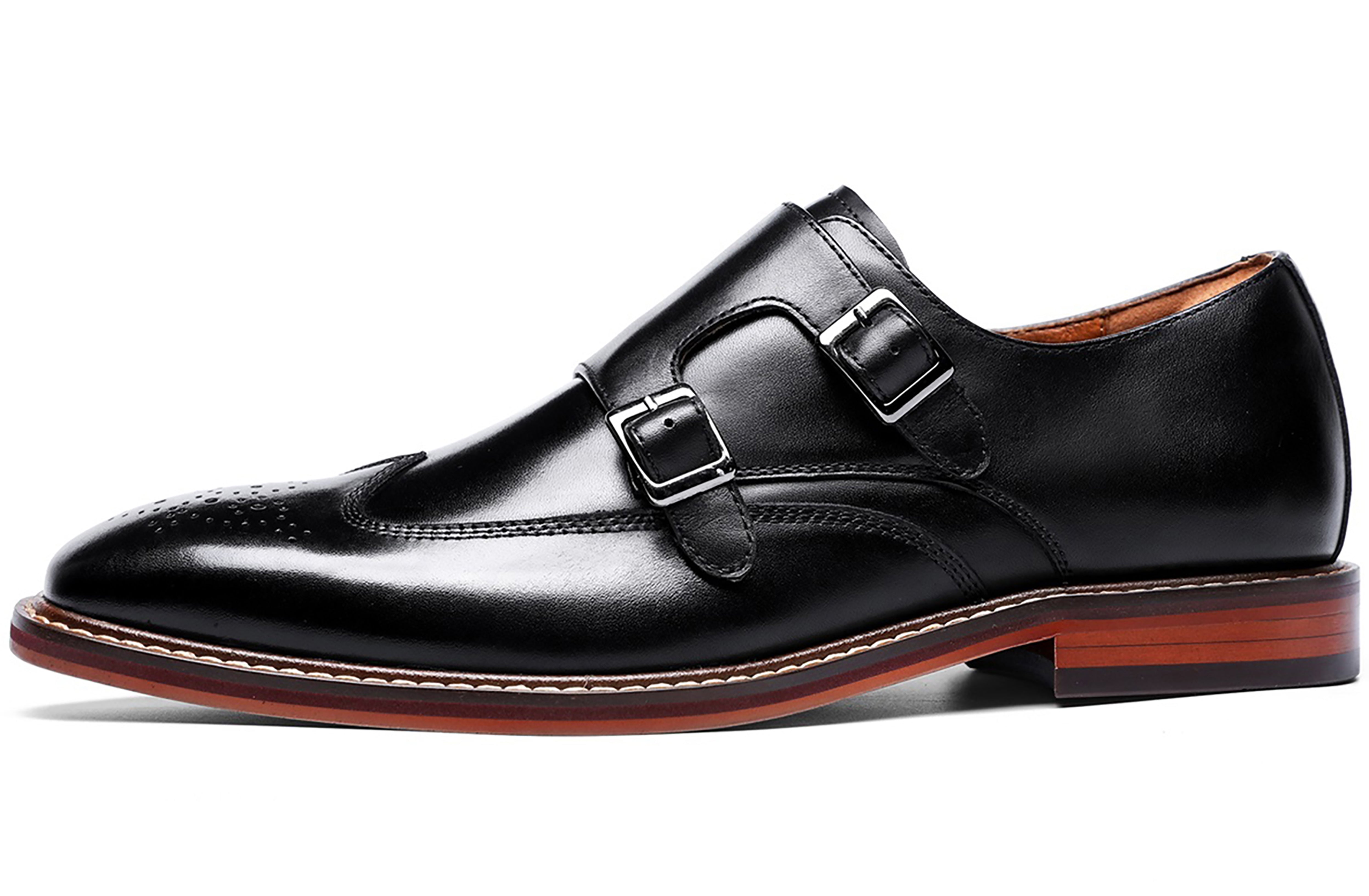 Men's Dress Double Buckle Monk Strap Loafers