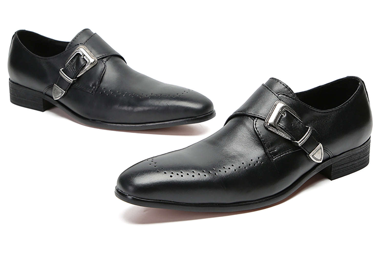 Men's Single Buckle Monk Strap Loafers