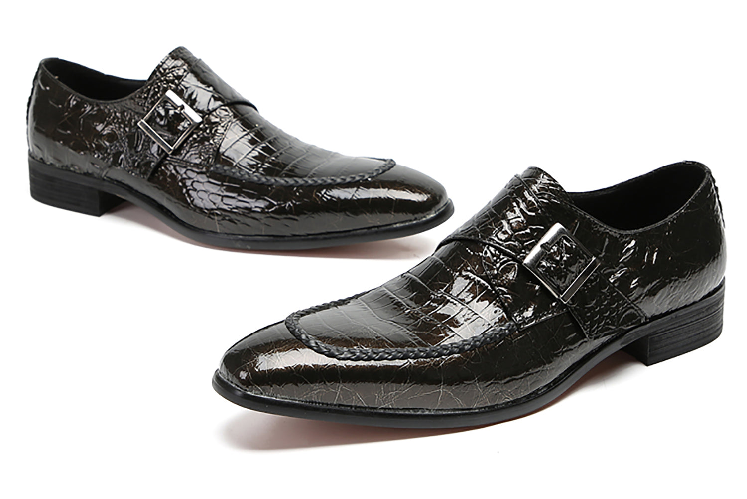 Mocasines con botones Wingtip para hombre