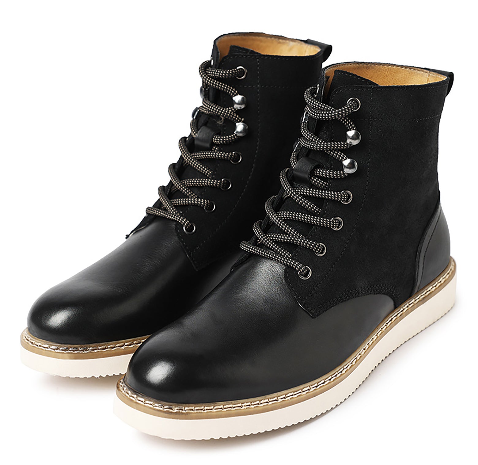 Men's Genuine Leather Lace Up Casual Dress Boots
