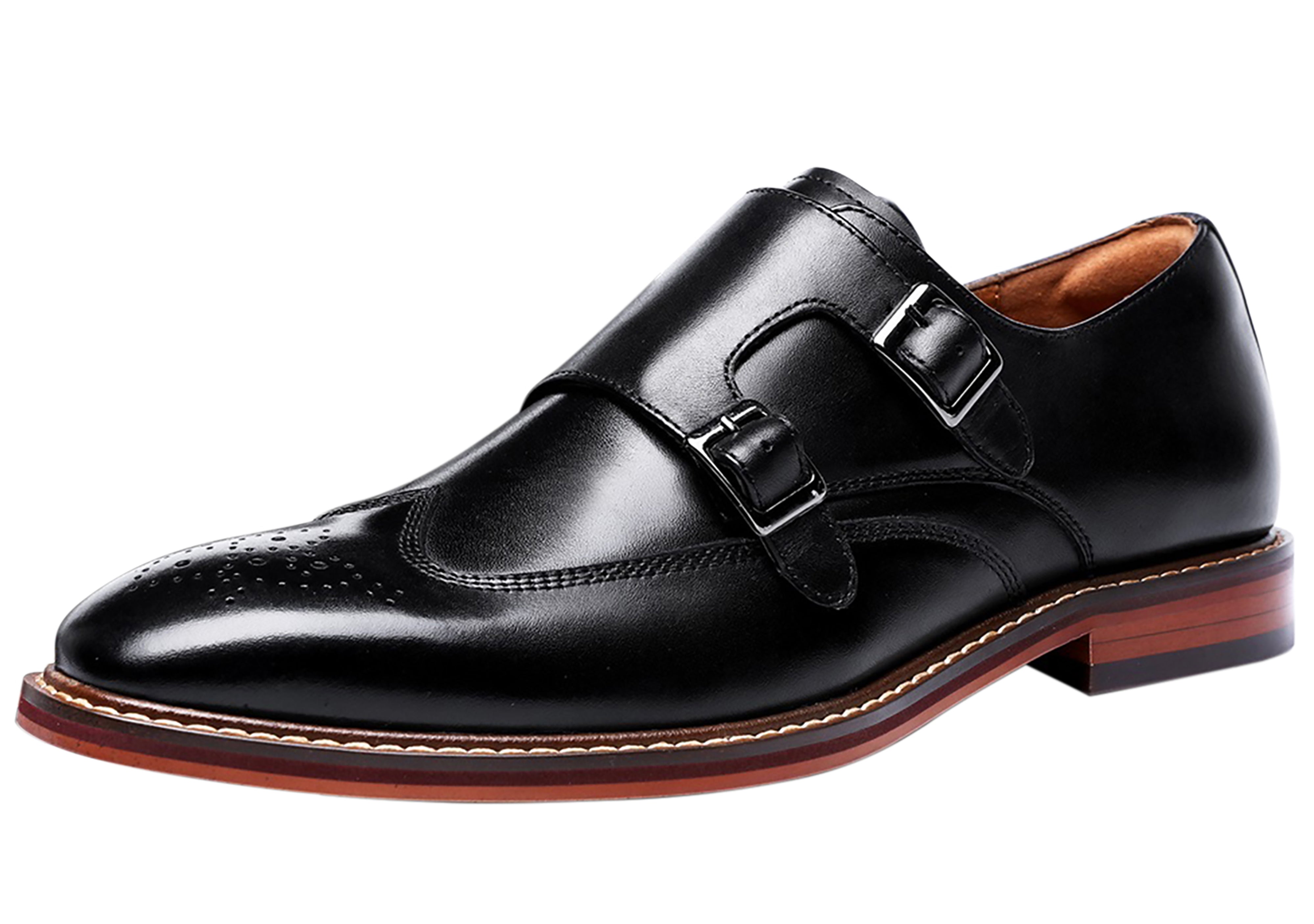 Men's Dress Double Buckle Monk Strap Loafers