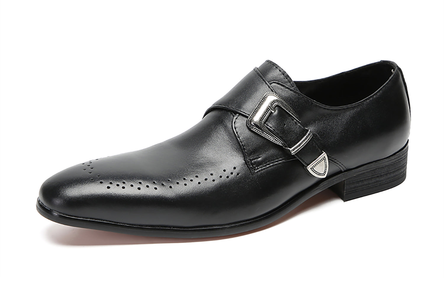 Men's Single Buckle Monk Strap Loafers