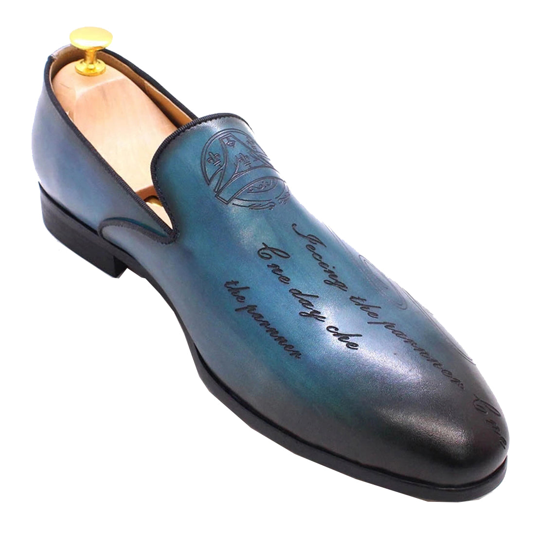 Men's Dress Formal Hand-Painted Penny Loafers