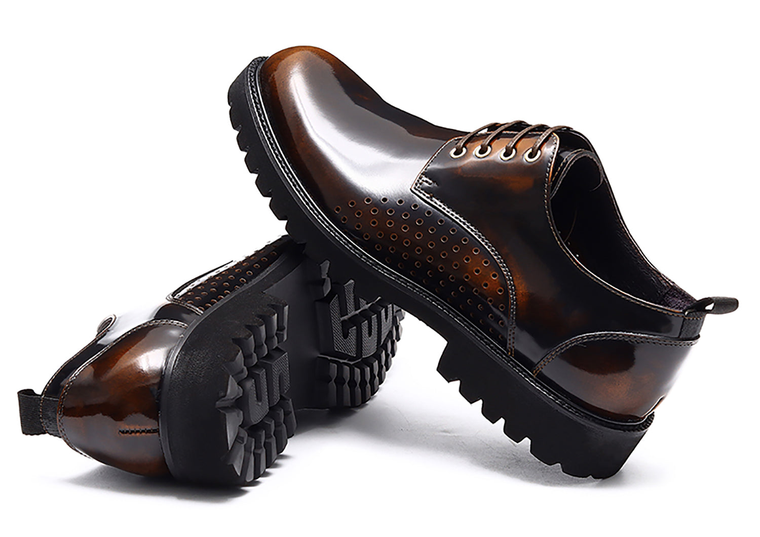 Men's Plain Toe Brogues Dress Formal Derby