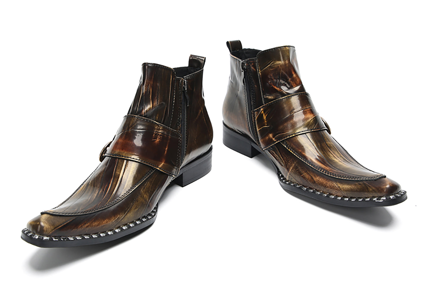 Men's Double Buckle Western Boots