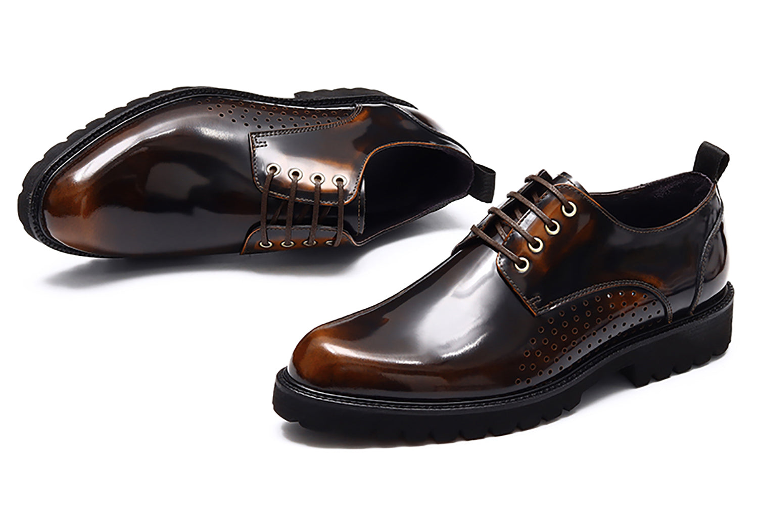 Men's Plain Toe Brogues Dress Formal Derby