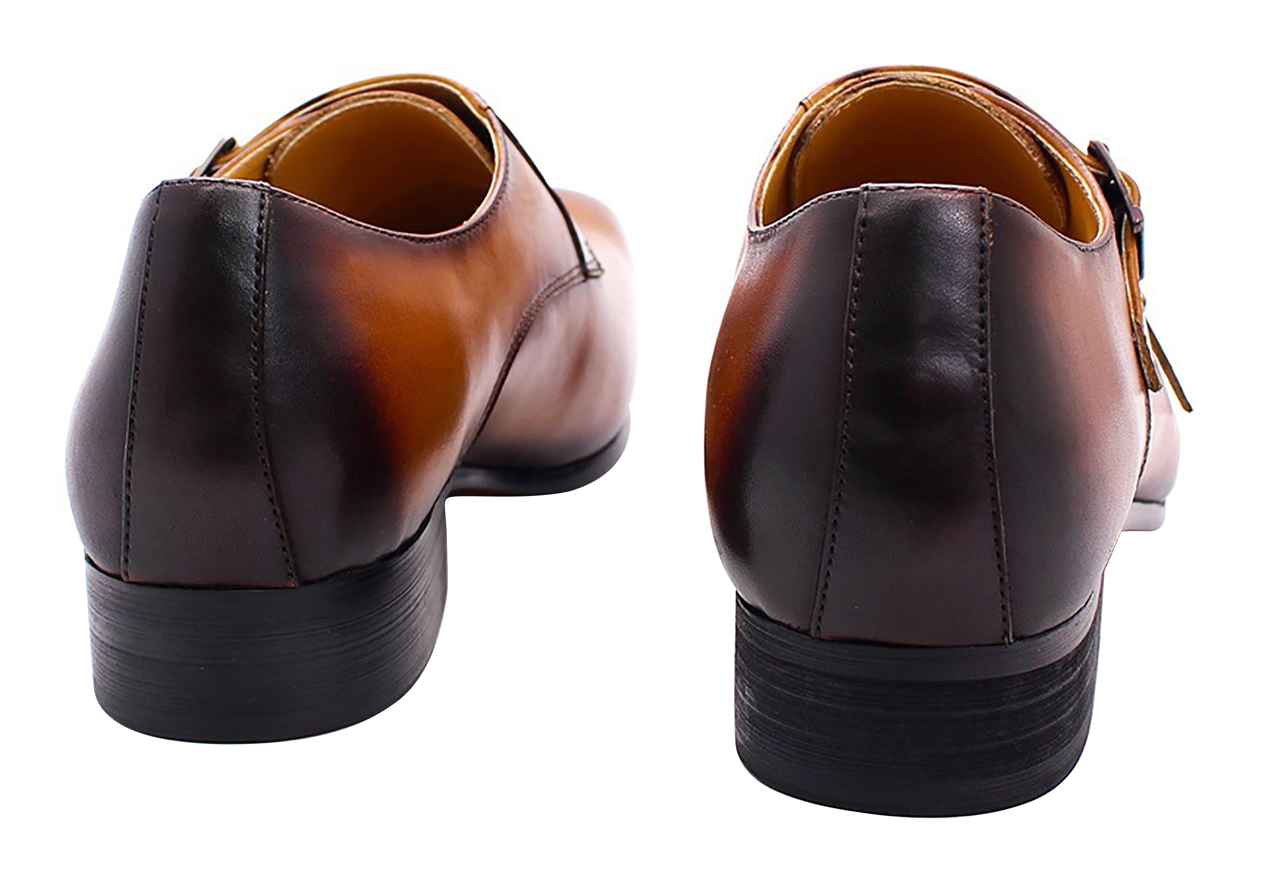 Men's Dress Formal Double Buckle Monk Strap Loafers