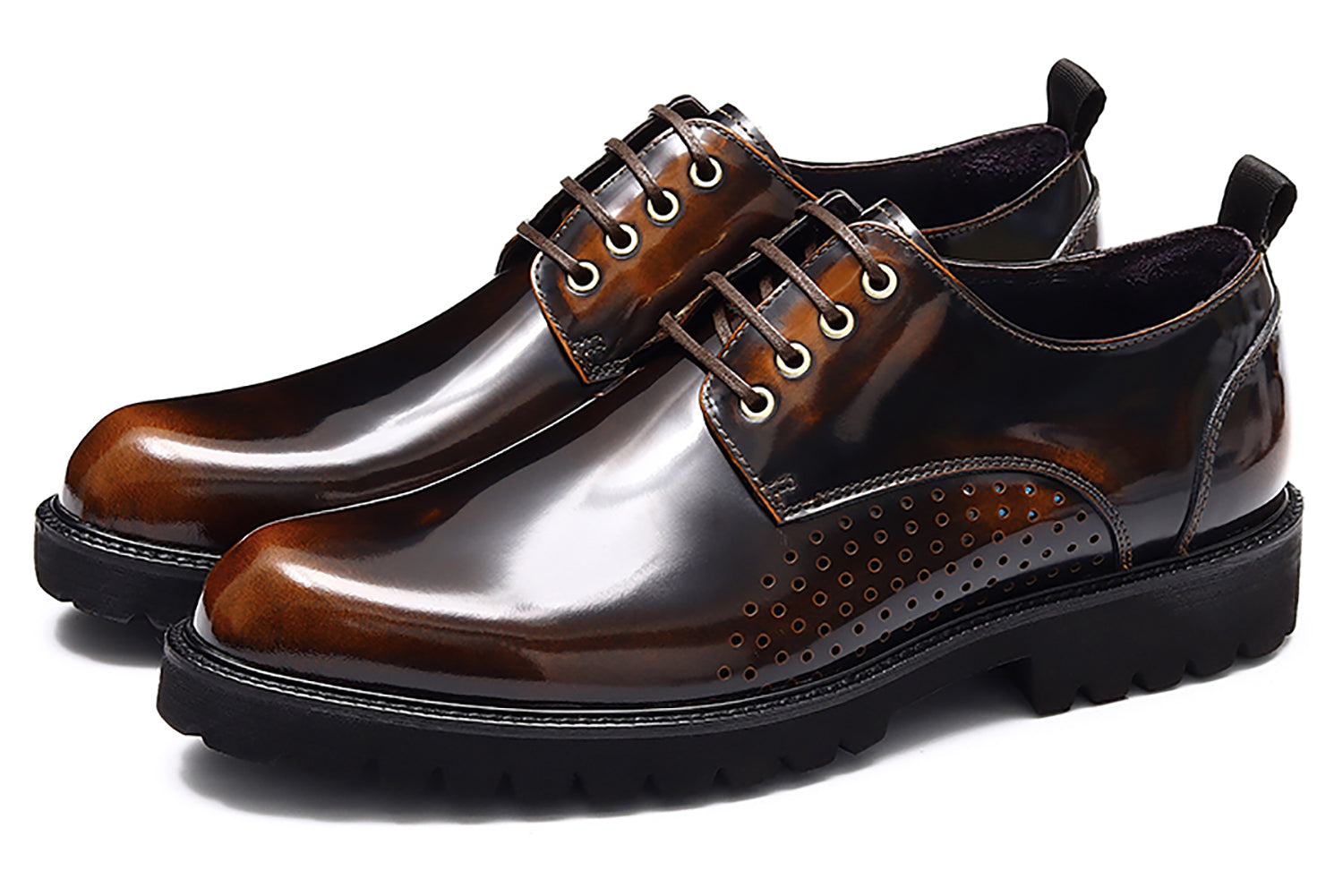 Men's Plain Toe Brogues Dress Formal Derby