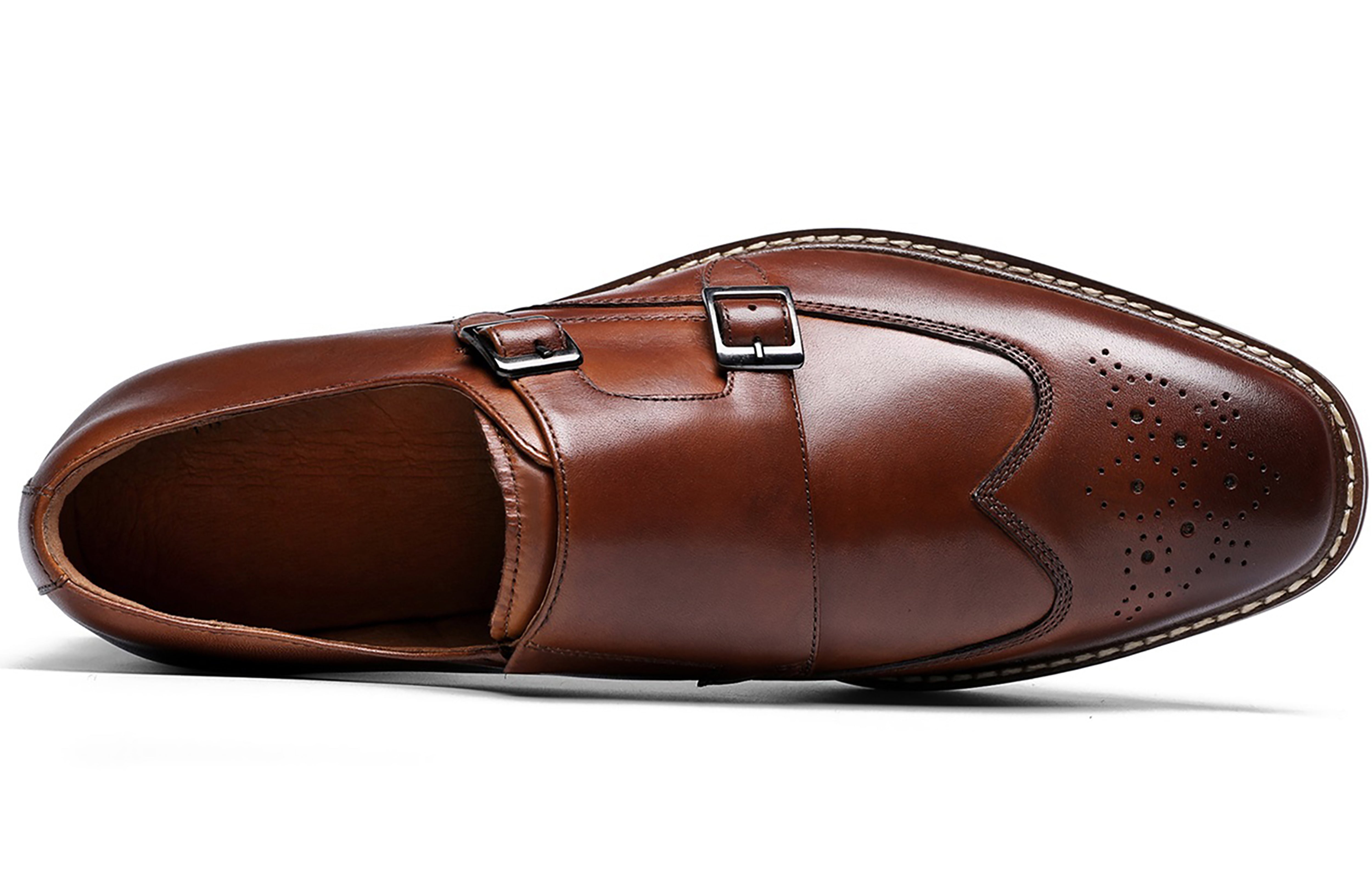 Men's Dress Double Buckle Monk Strap Loafers