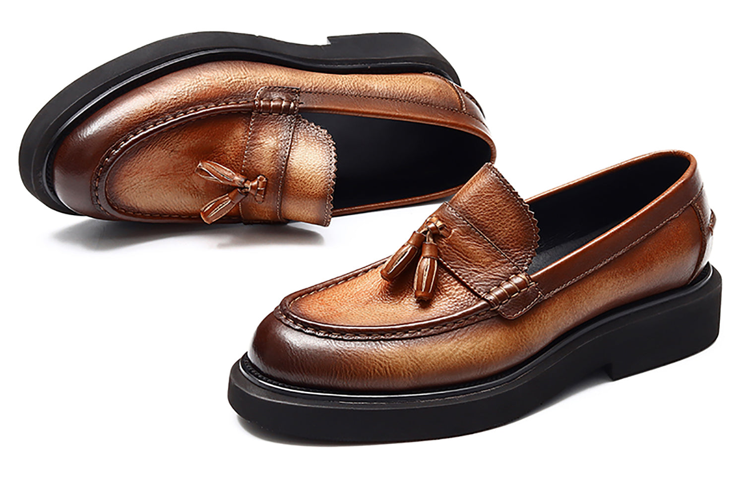 Mocasines formales con borlas para hombre