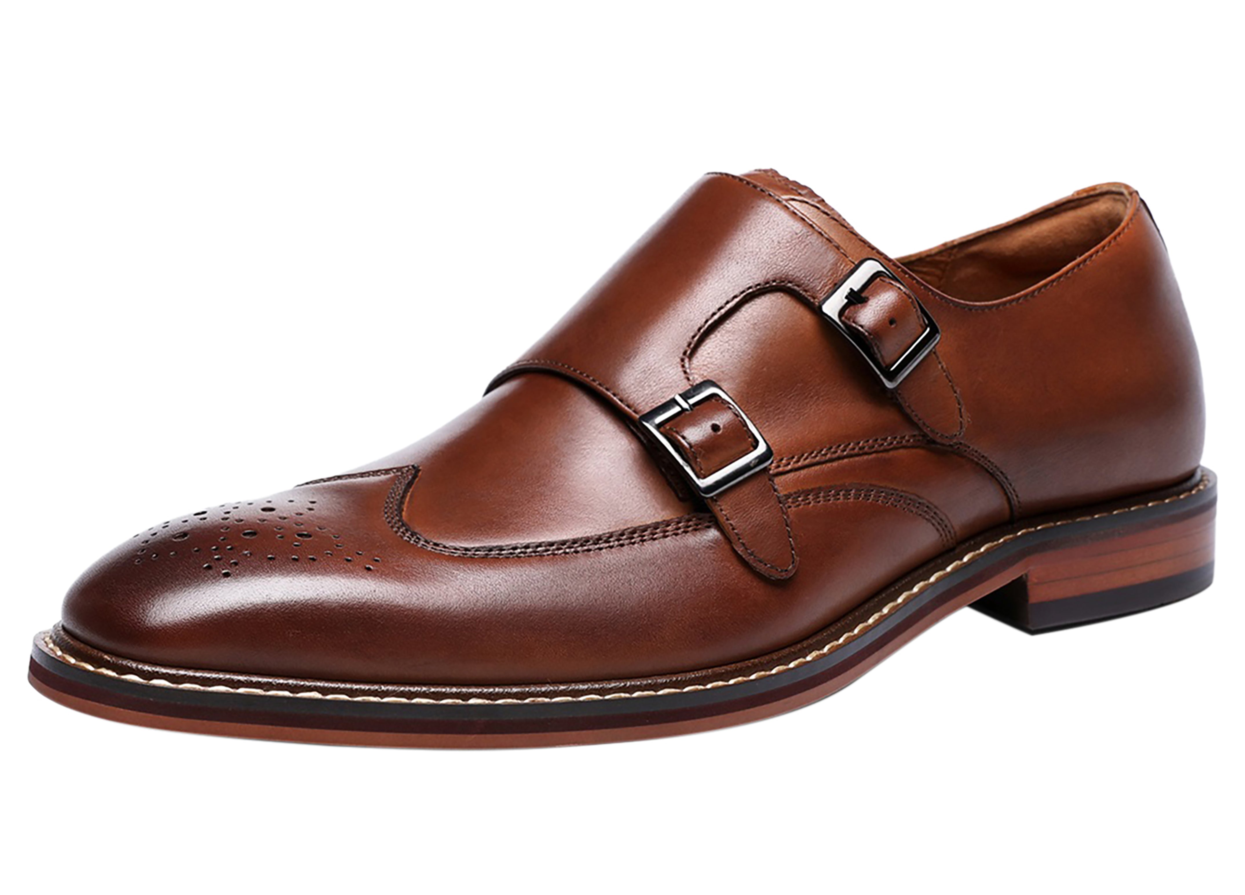 Men's Dress Double Buckle Monk Strap Loafers