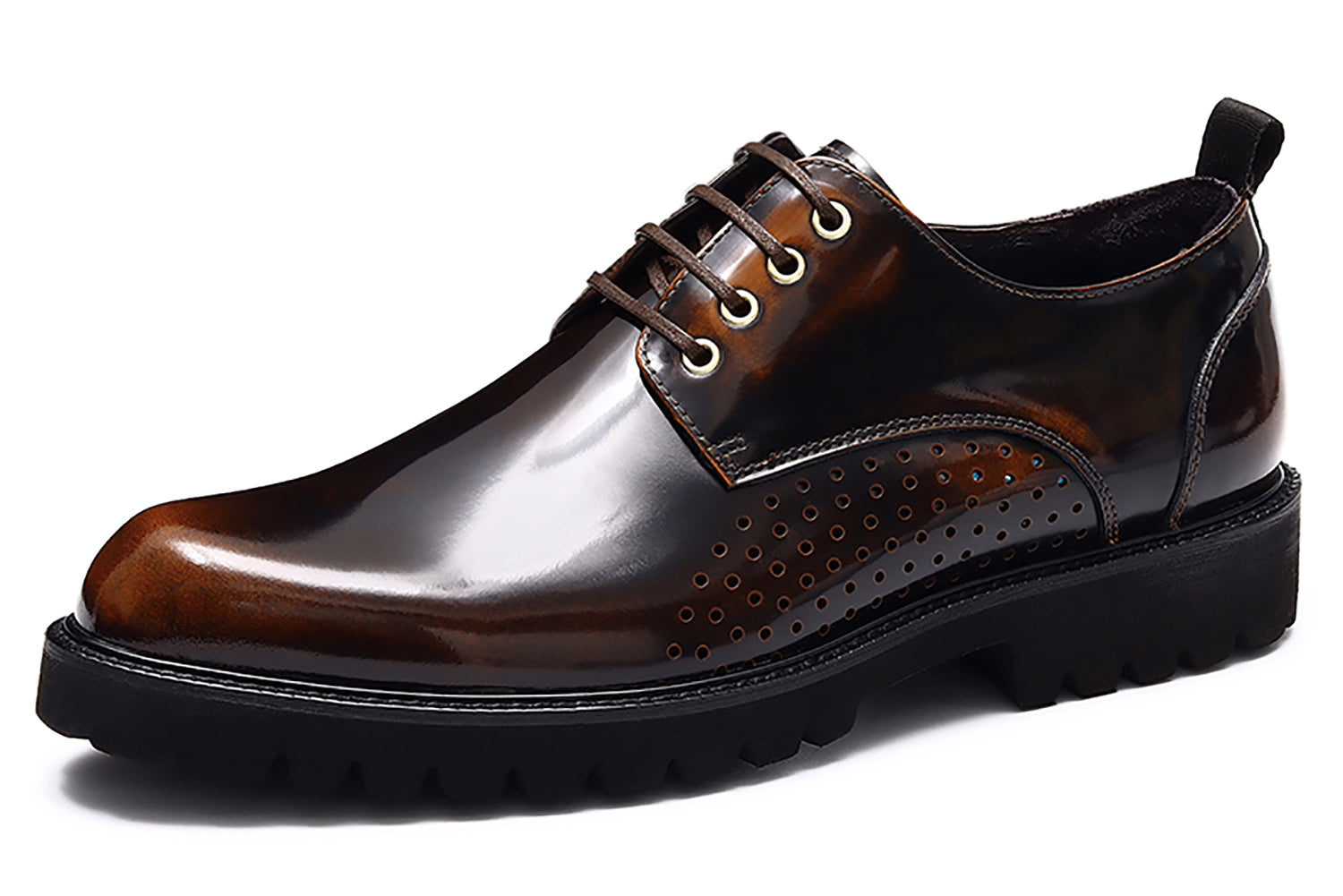 Men's Plain Toe Brogues Dress Formal Derby