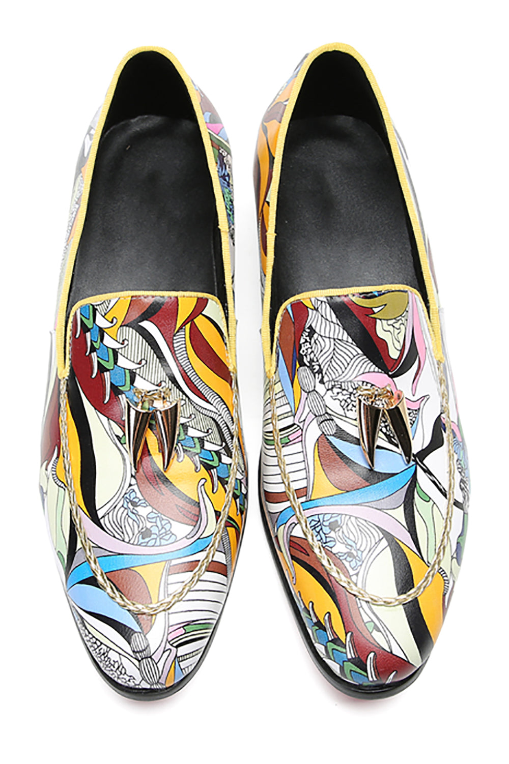 Men's Fashion Graffiti Kiltie Tassel Loafers