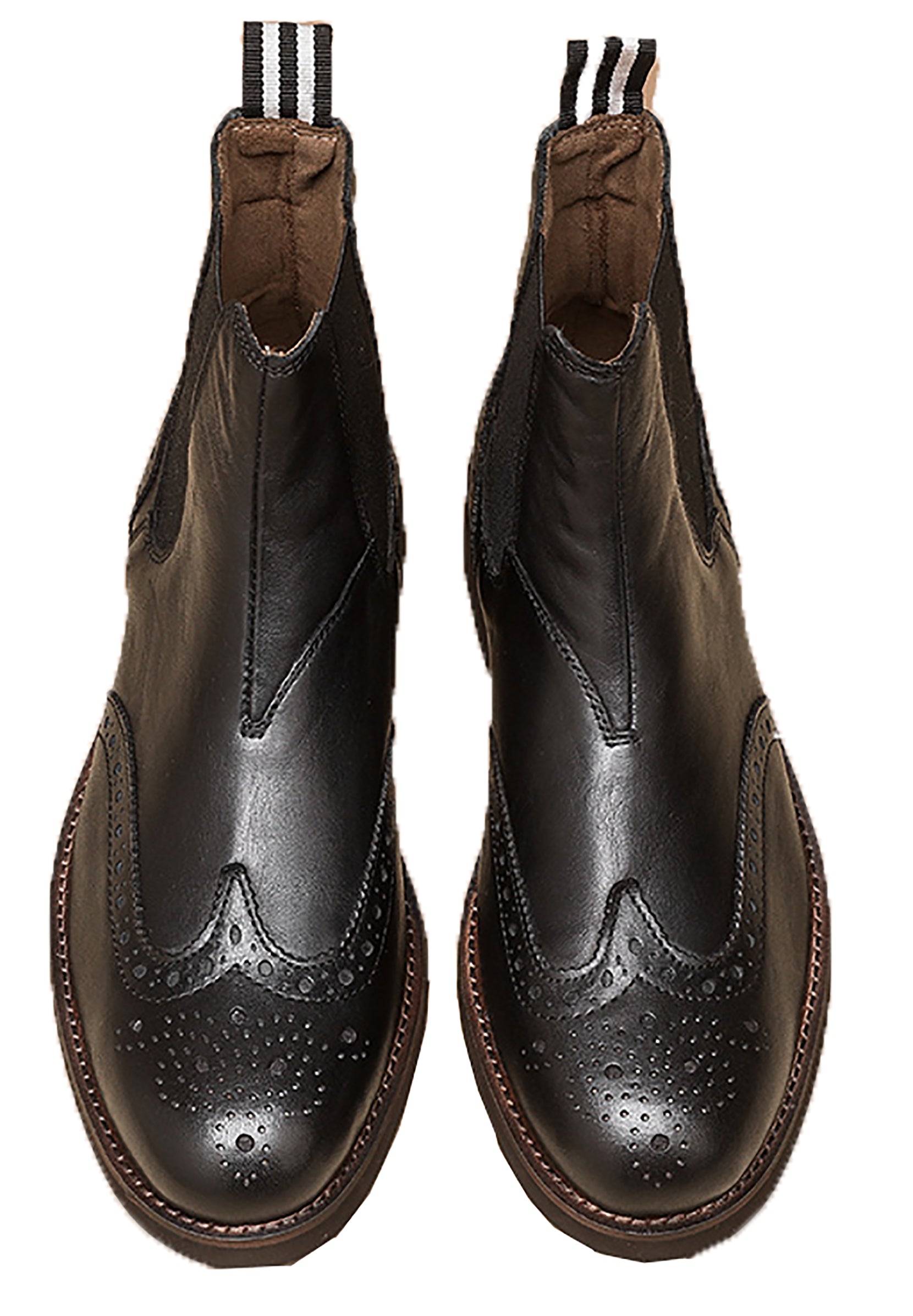 Men's Genuine Handmade Wingtips Brogues Chelsea Boots