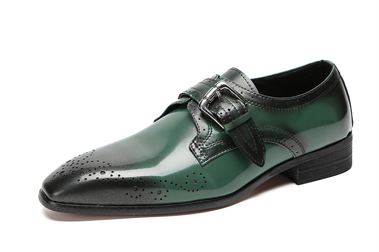 Men's Brogues Single Buckle Monk Strap Loafers