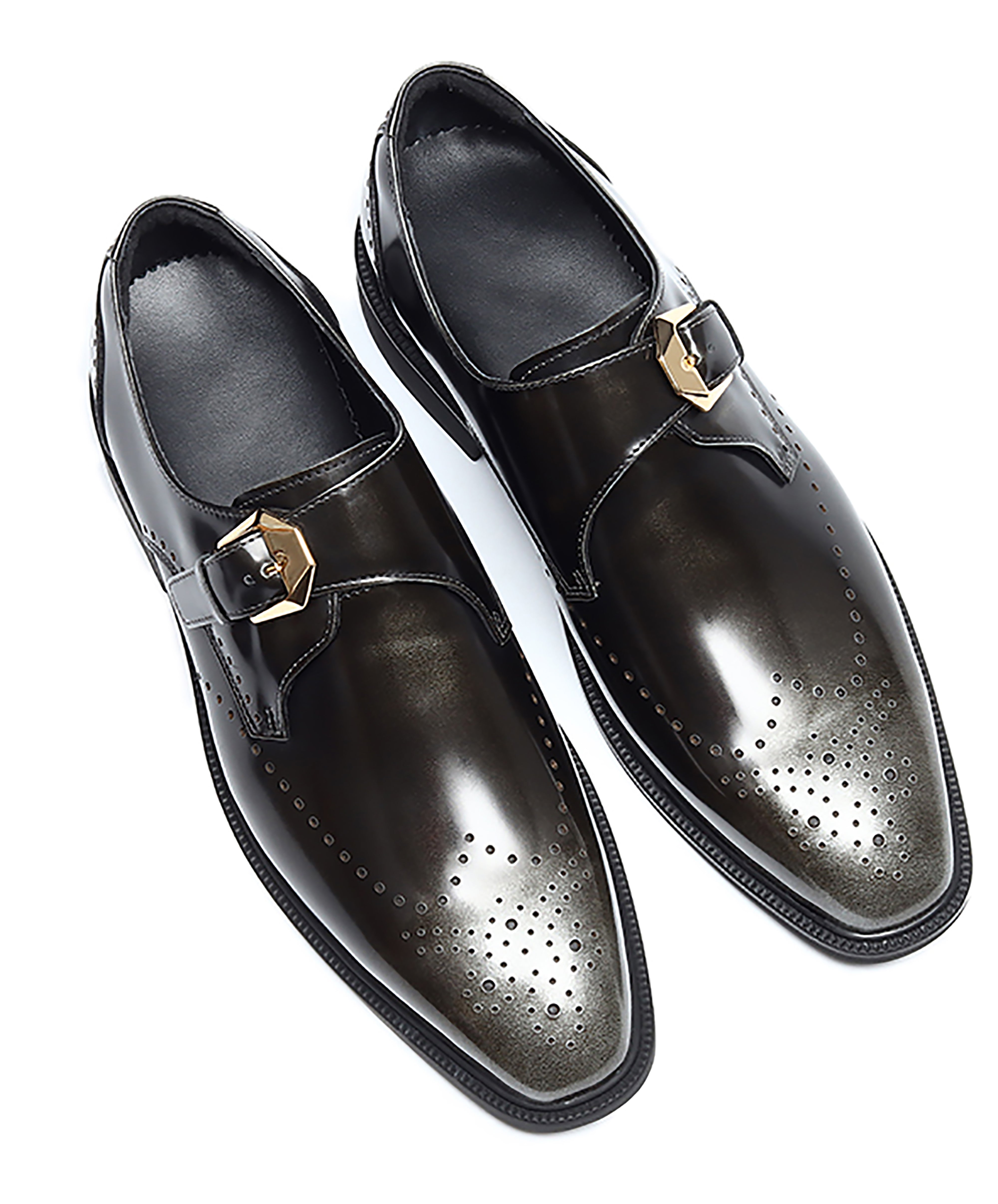 Men's Dress Semi Brogues Monk Strap Loafers