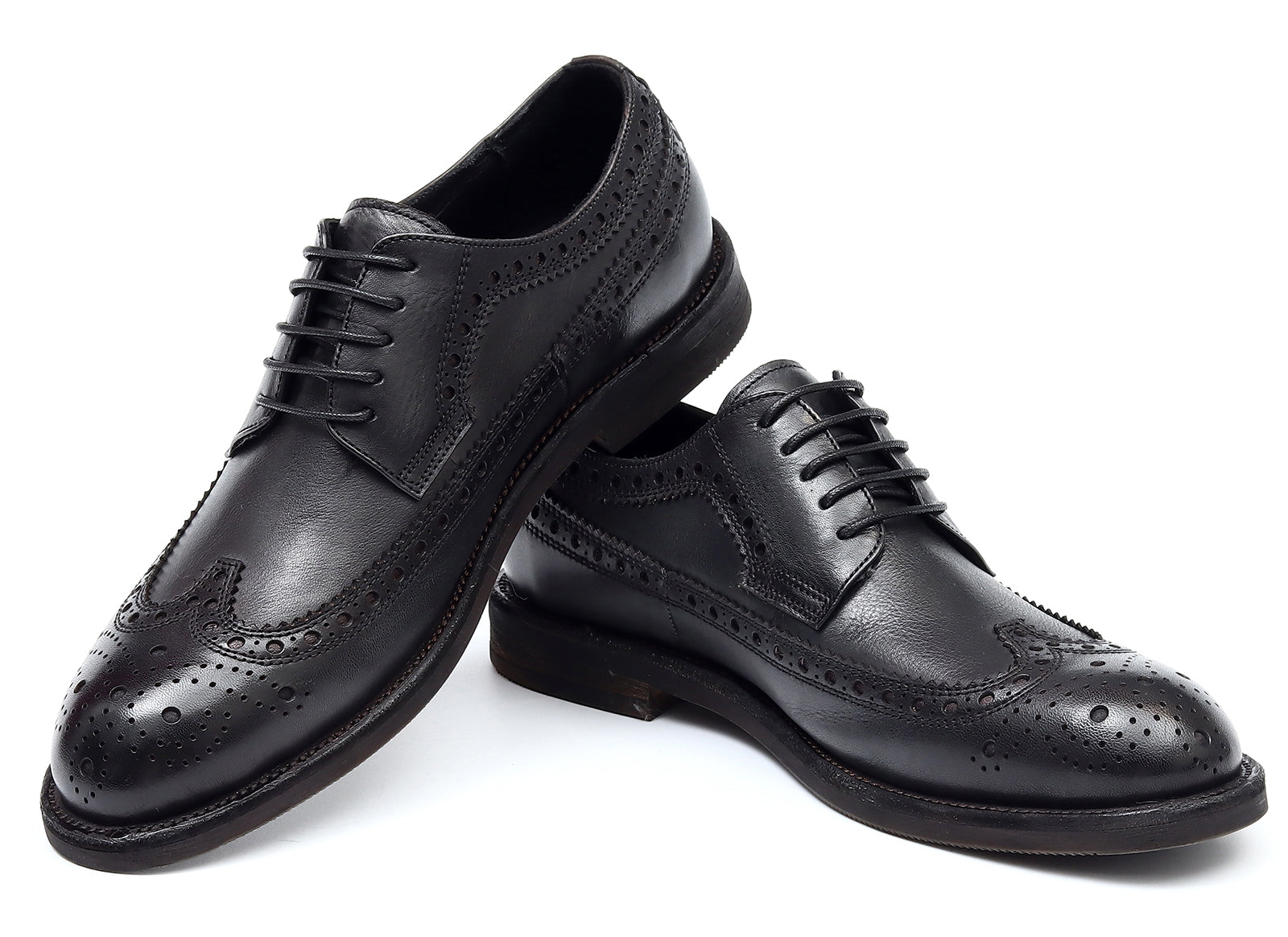 Zapatos brogue retro de ala larga de moda masculina Debry