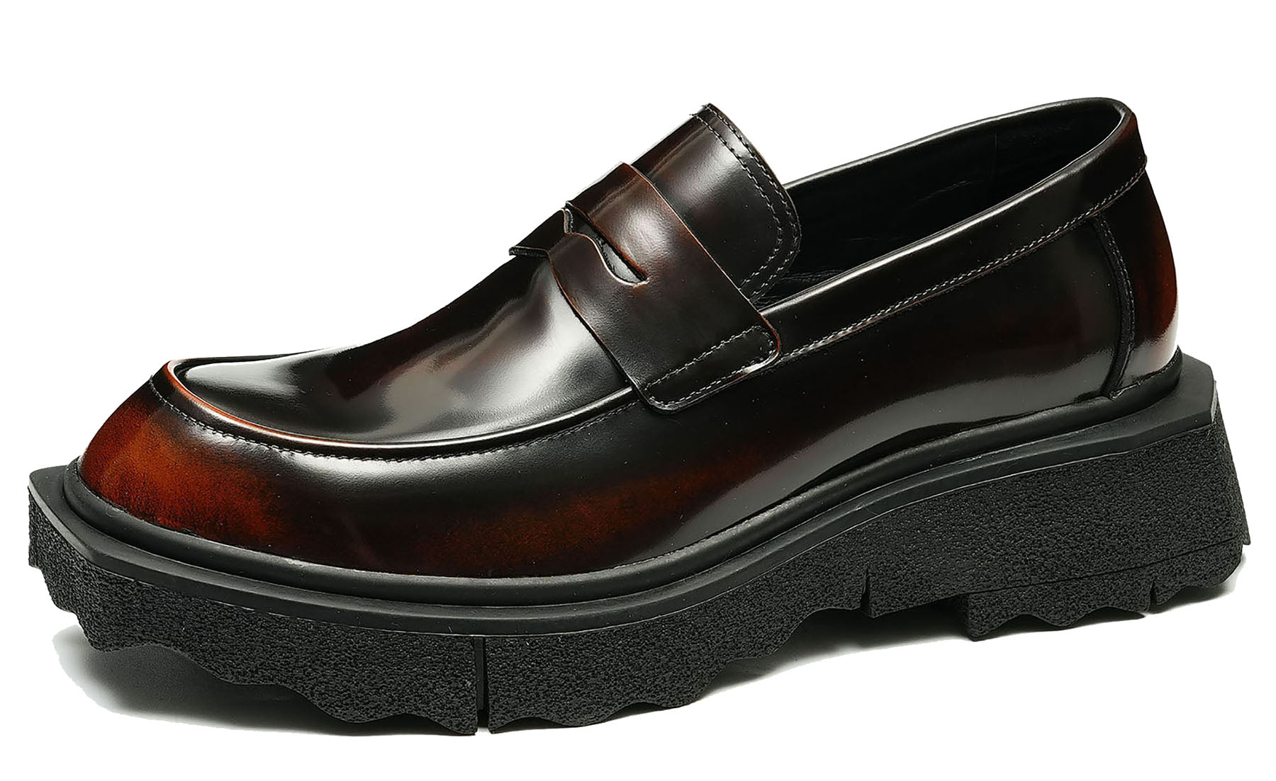 Mocasines Penny de suela gruesa a la moda para hombre