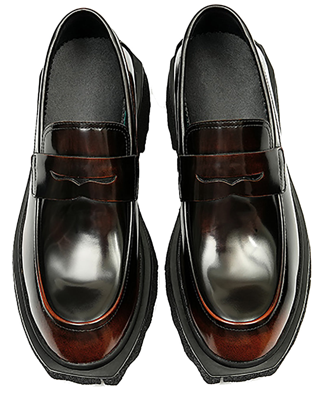 Mocasines Penny de suela gruesa a la moda para hombre