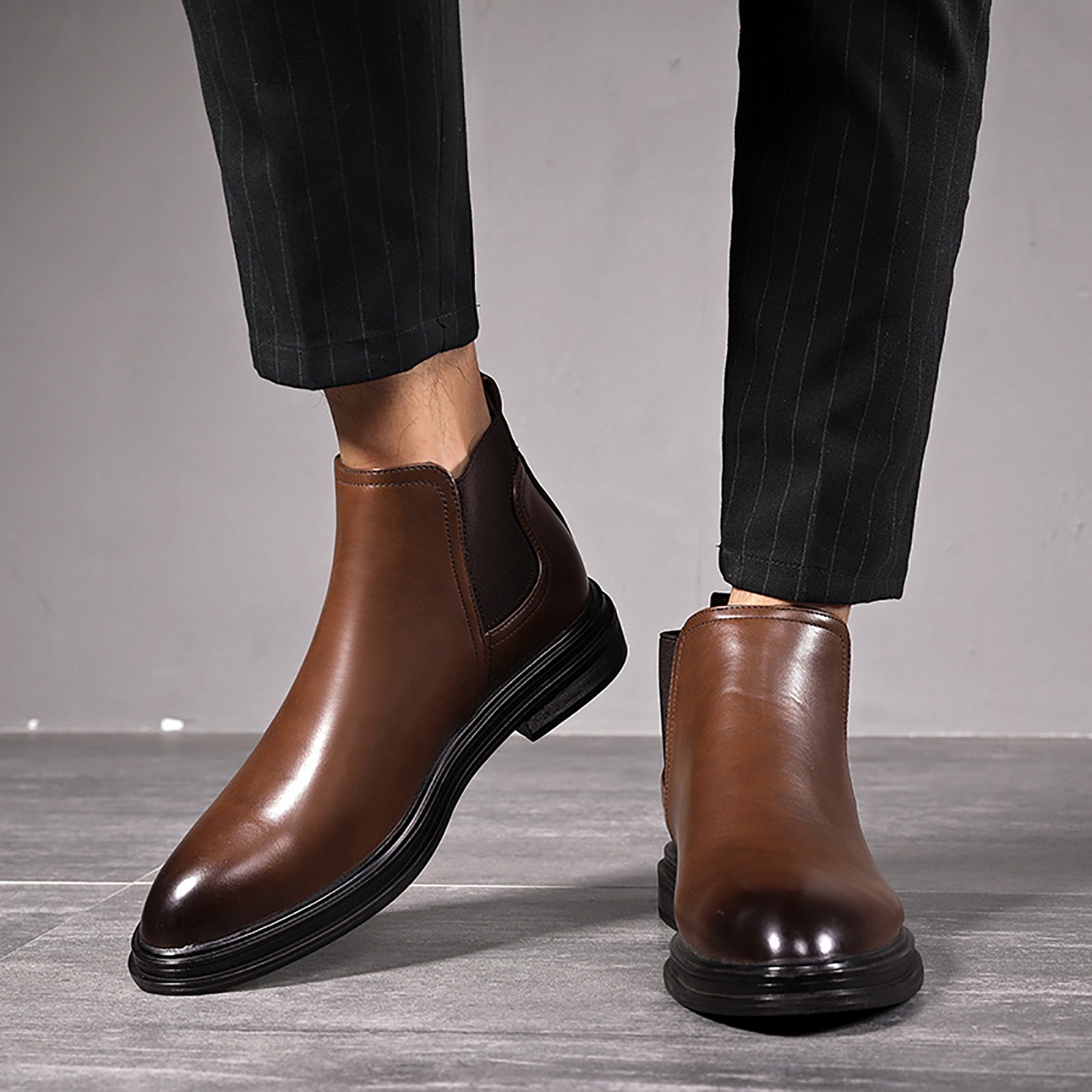 Men's Solid Casual Chelsea Boots