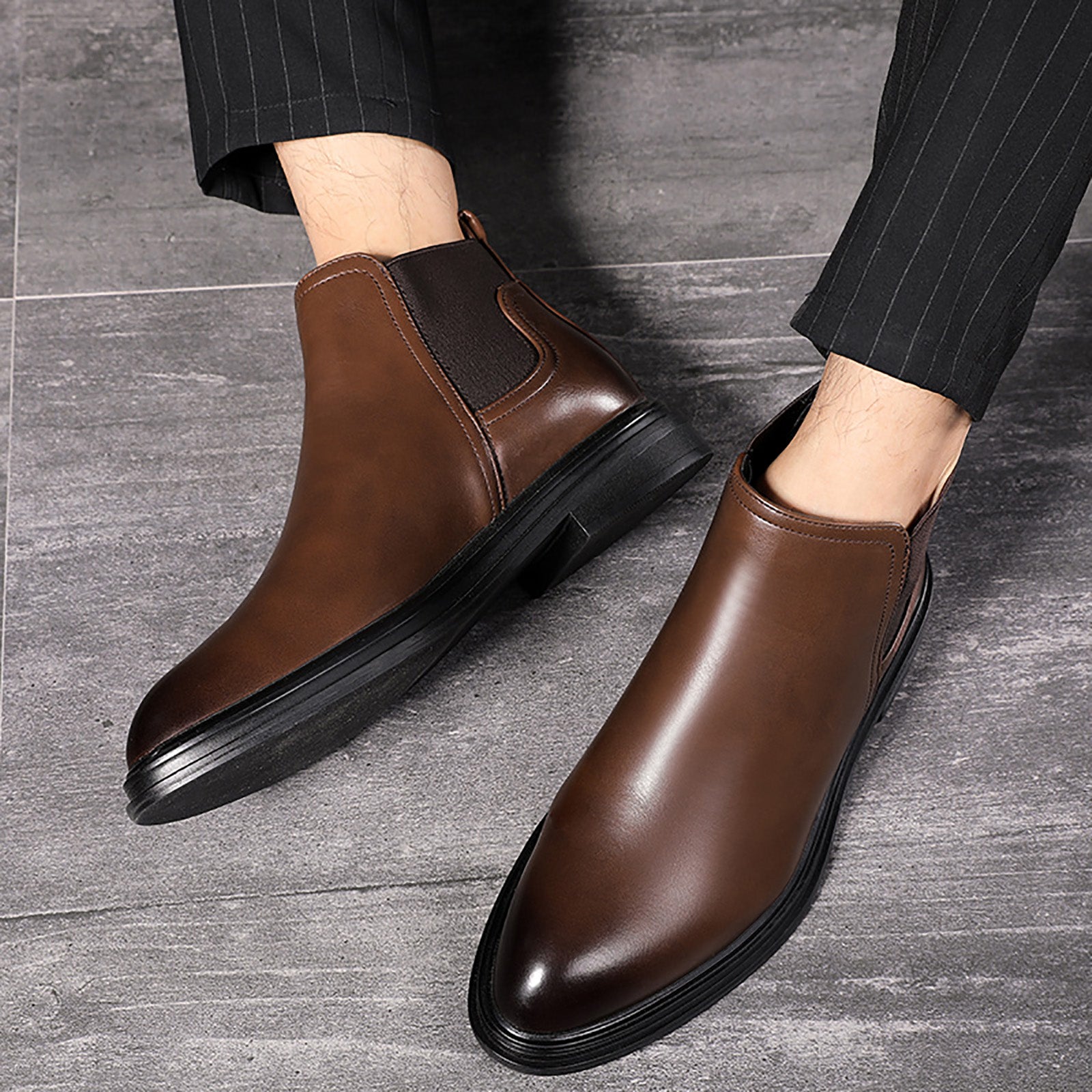 Men's Solid Casual Chelsea Boots