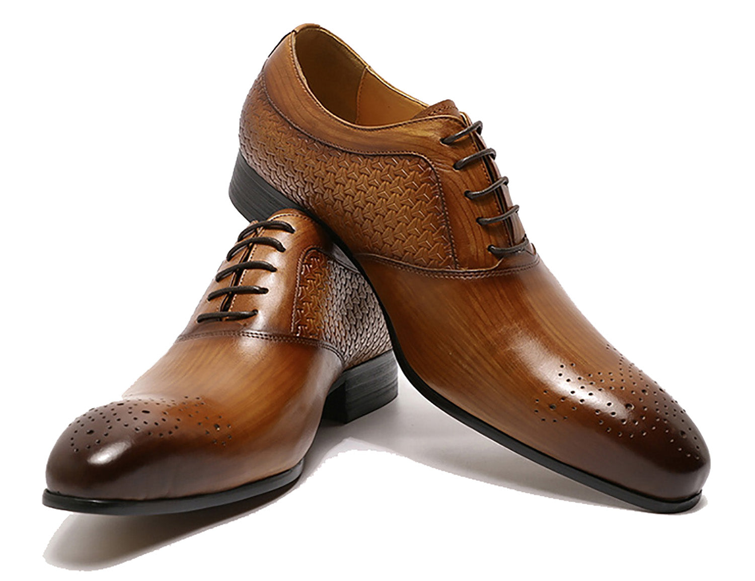Zapatos Oxford de esmoquin hechos a mano para hombre