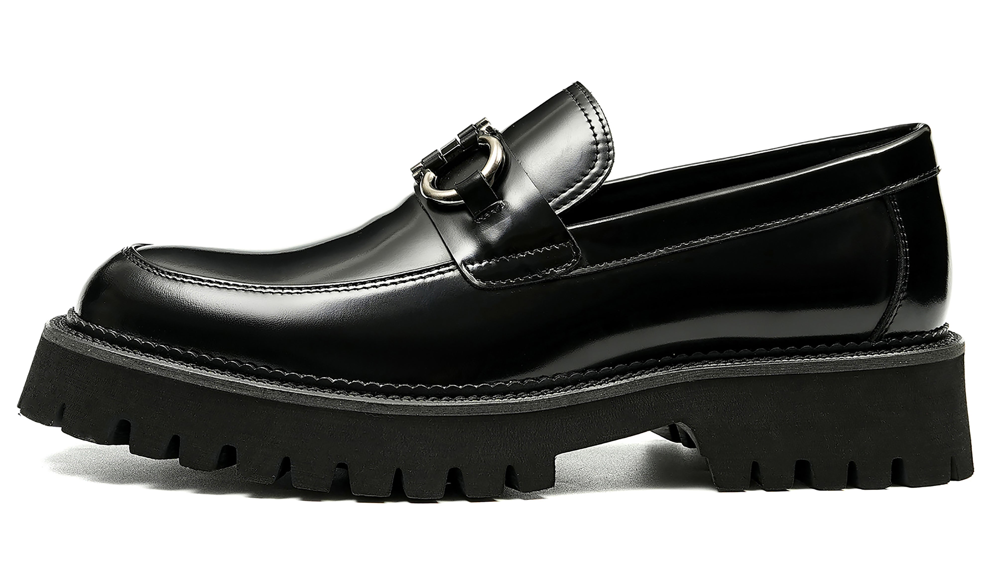 Mocasín con hebilla Horsebit de vestir para hombre